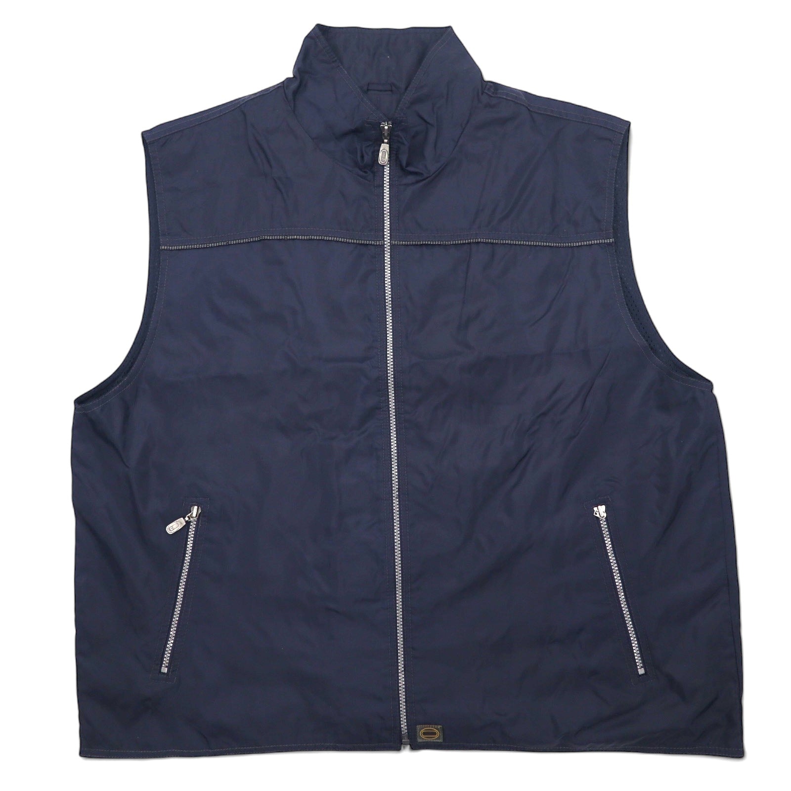 Anni '90 URBAN NORTH END Gilet tecnico in nylon XL navy fodera in rete