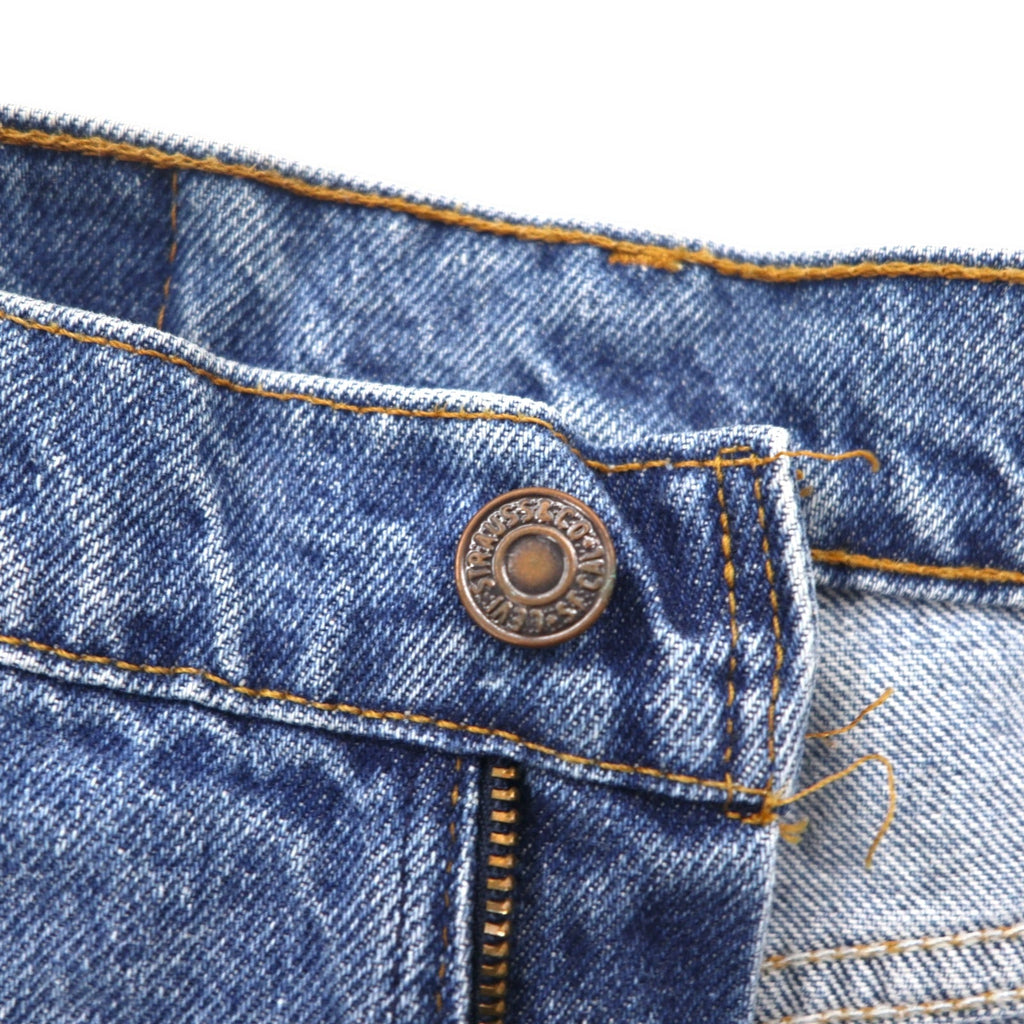 Levi's anni '90, Made in USA, Orange Tab, vestibilità loose fit, denim tapered, taglia L, colore indaco blu, LOOSE FIT STRAIGHT LEG 15961 0766