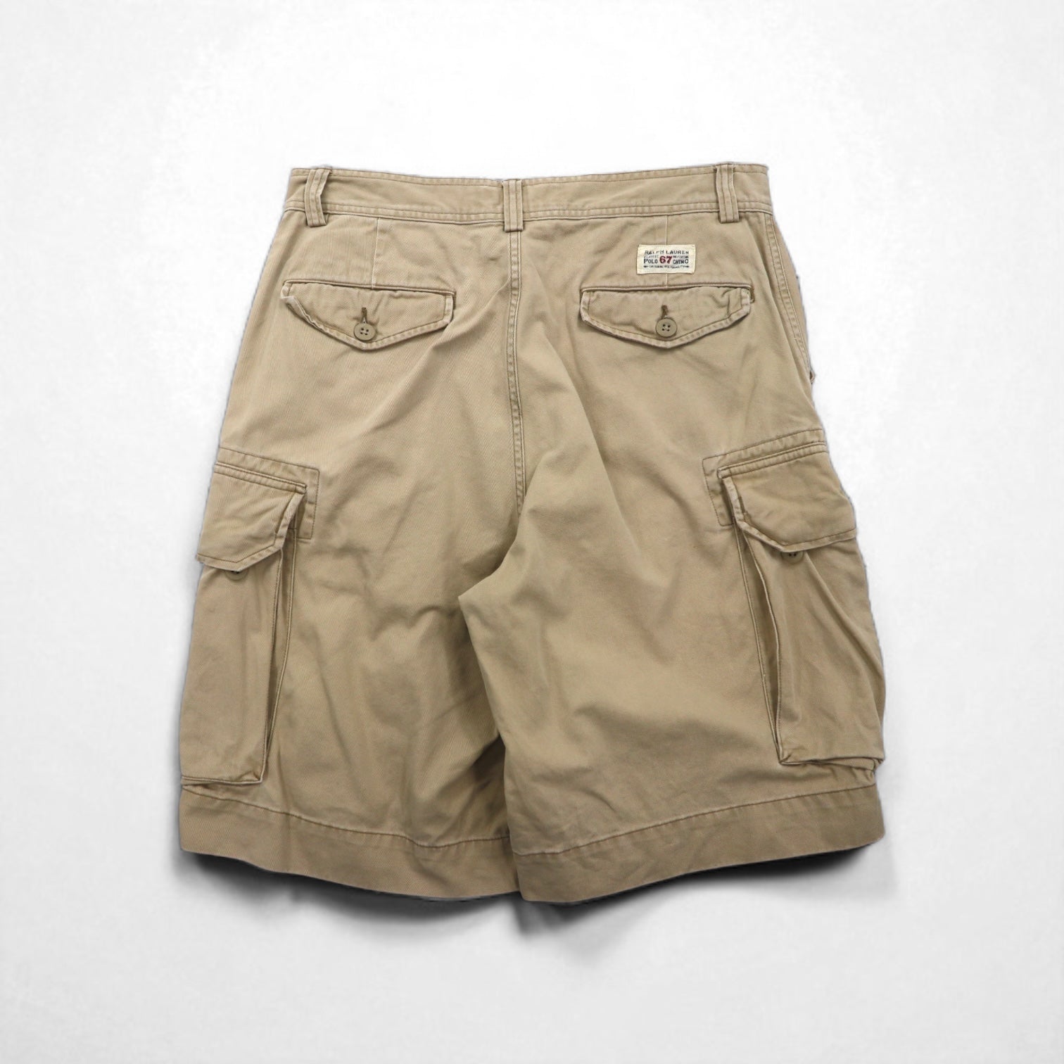 Polo by Ralph Lauren 90年代 ポロチノ ショート カーゴパンツ ハーフパンツ M ベージュ コットン