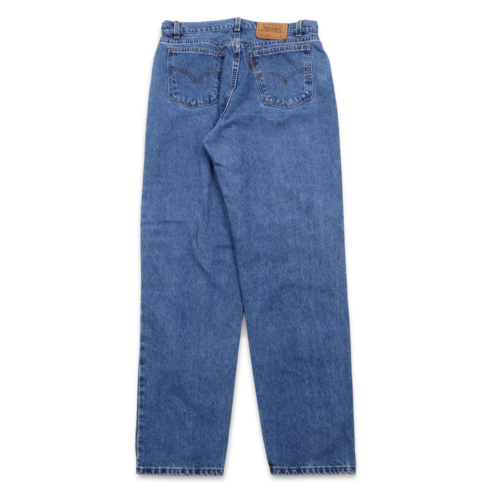 Levi's anni '90, Made in USA, Orange Tab, vestibilità loose fit, denim tapered, taglia L, colore indaco blu, LOOSE FIT STRAIGHT LEG 15961 0766