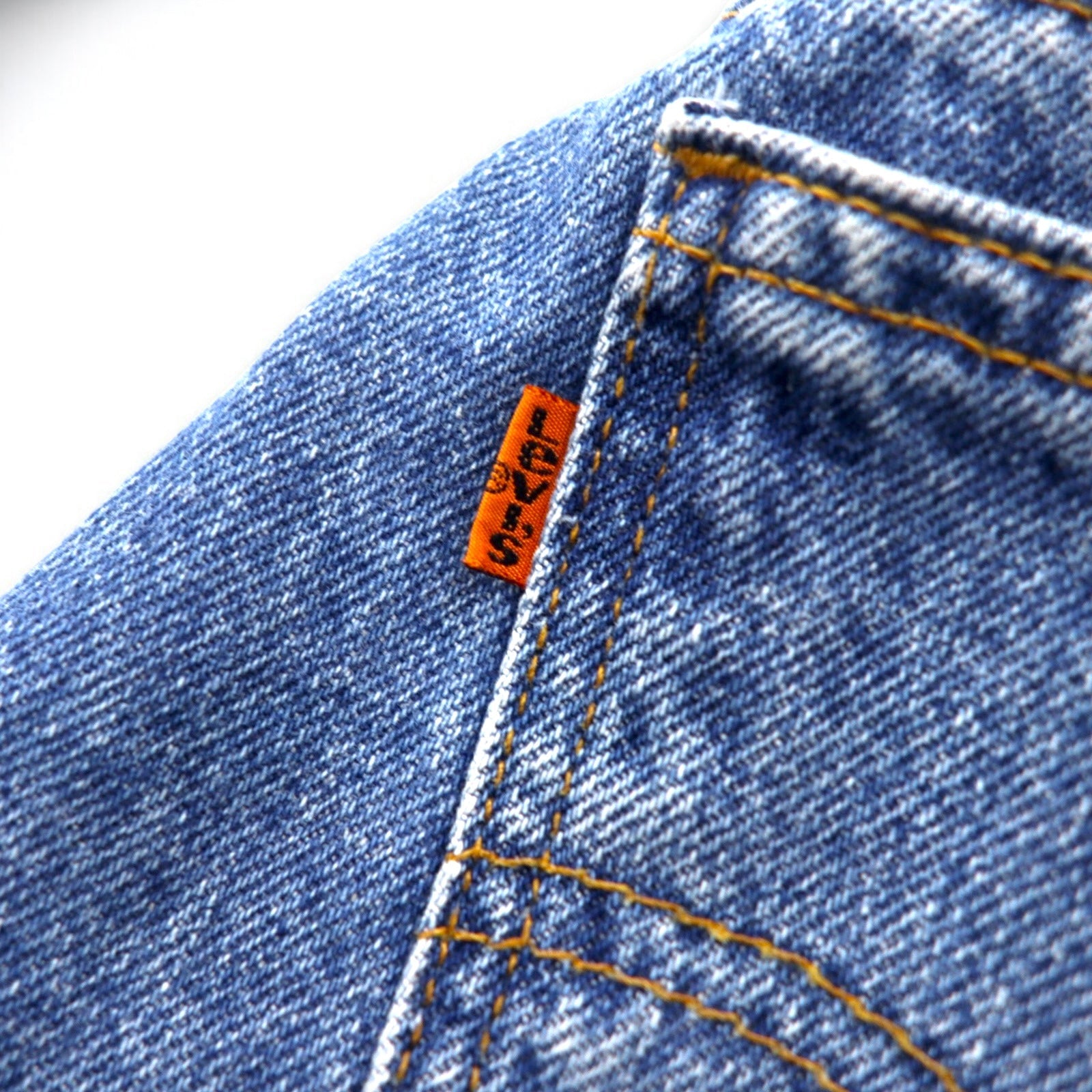 Levi's anni '90, Made in USA, Orange Tab, vestibilità loose fit, denim tapered, taglia L, colore indaco blu, LOOSE FIT STRAIGHT LEG 15961 0766