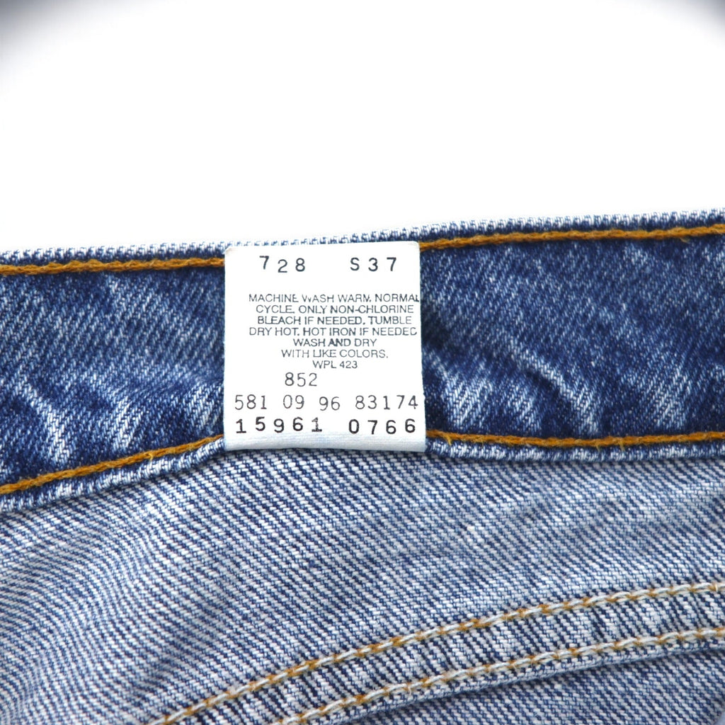 Levi's anni '90, Made in USA, Orange Tab, vestibilità loose fit, denim tapered, taglia L, colore indaco blu, LOOSE FIT STRAIGHT LEG 15961 0766