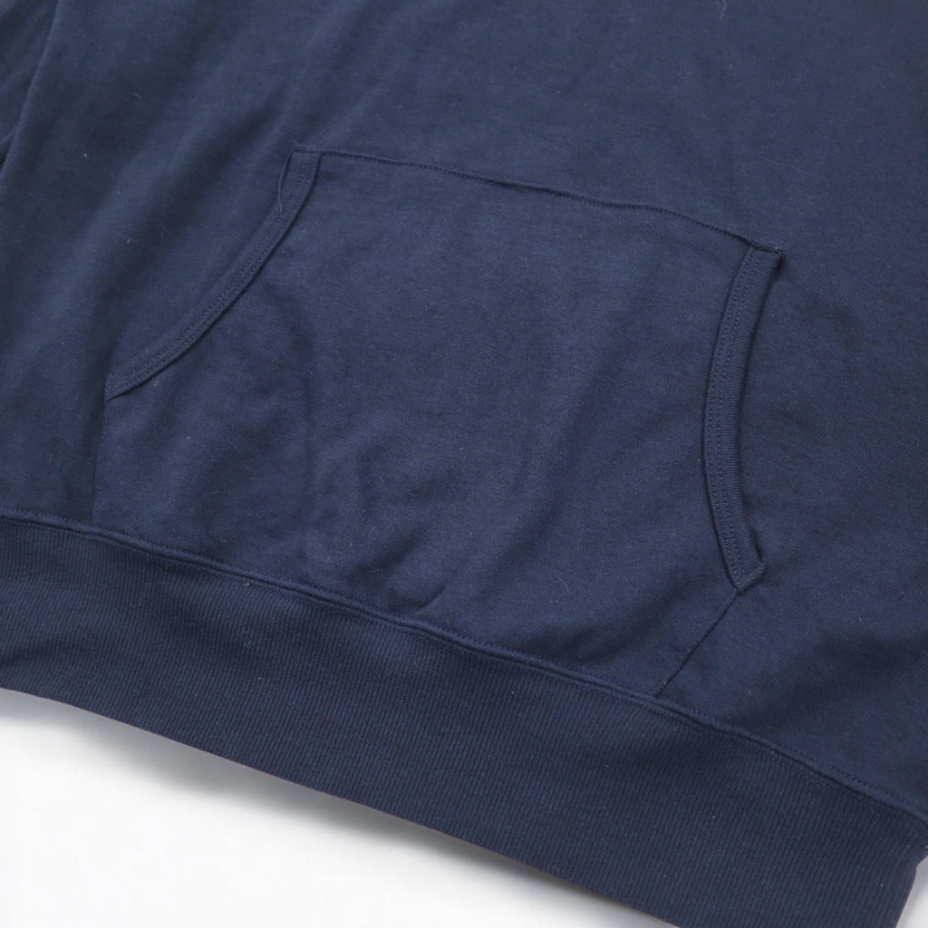VAN SPORTS Felpa con cappuccio pullover M blu navy cotone stampa logo