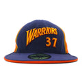 Cappellino da baseball NEW ERA made in USA, 59,6 cm, blu navy/arancione, NBA WARRIORS, 37 VAN EXEL