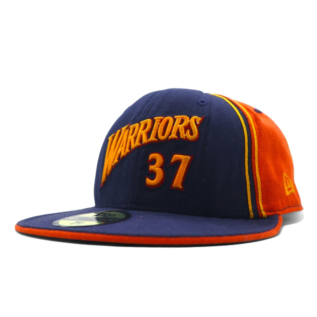 Cappellino da baseball NEW ERA made in USA, 59,6 cm, blu navy/arancione, NBA WARRIORS, 37 VAN EXEL