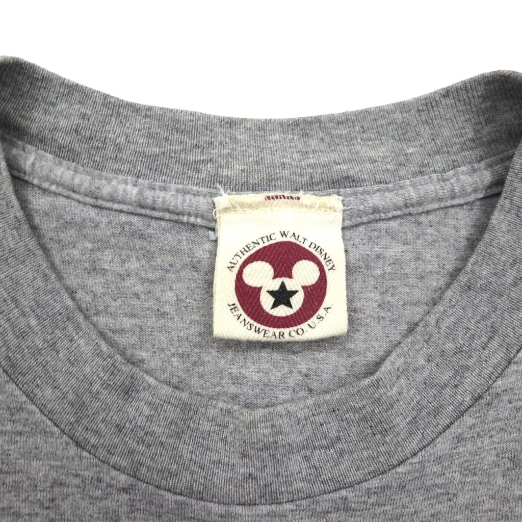 T-shirt Disney originale anni '90, Made in USA, Topolino, personaggio, taglia L, grigia, cotone, bandiera americana