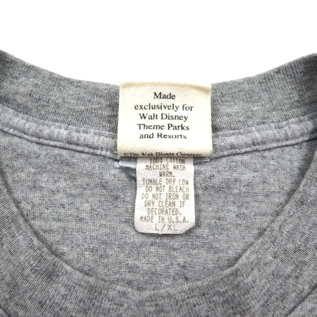 T-shirt Disney originale anni '90, Made in USA, Topolino, personaggio, taglia L, grigia, cotone, bandiera americana