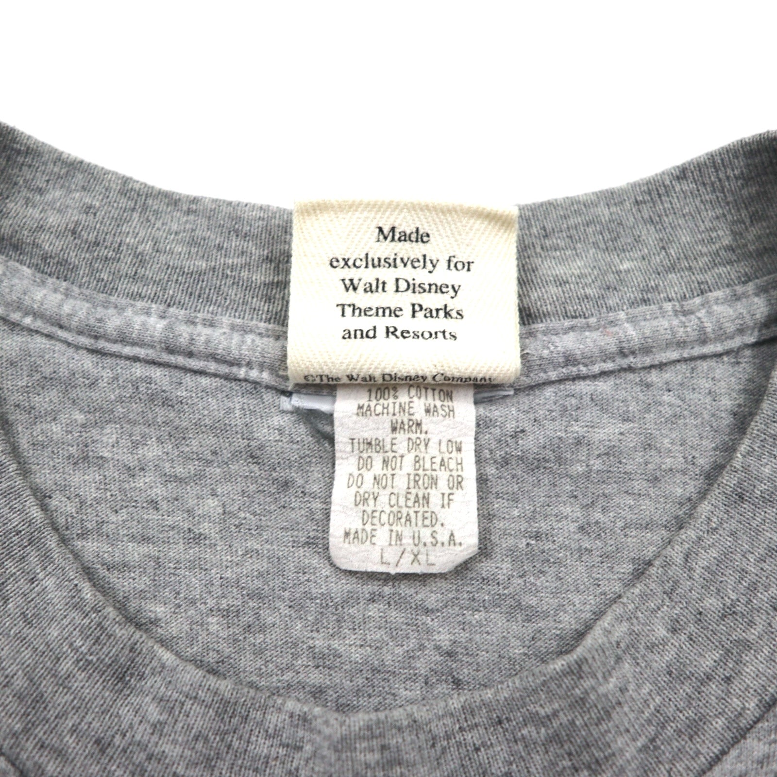 T-shirt Disney originale anni '90, Made in USA, Topolino, personaggio, taglia L, grigia, cotone, bandiera americana