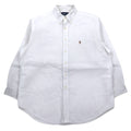 Ralph Lauren anni '90 Oxford Button Down XL Bianco Cotone YARMOUTH Piccolo pony ricamato