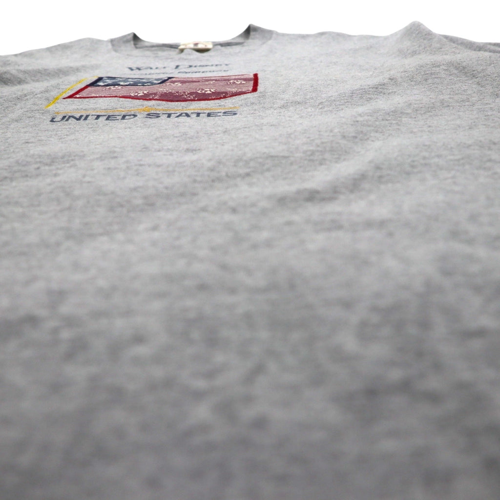T-shirt Disney originale anni '90, Made in USA, Topolino, personaggio, taglia L, grigia, cotone, bandiera americana