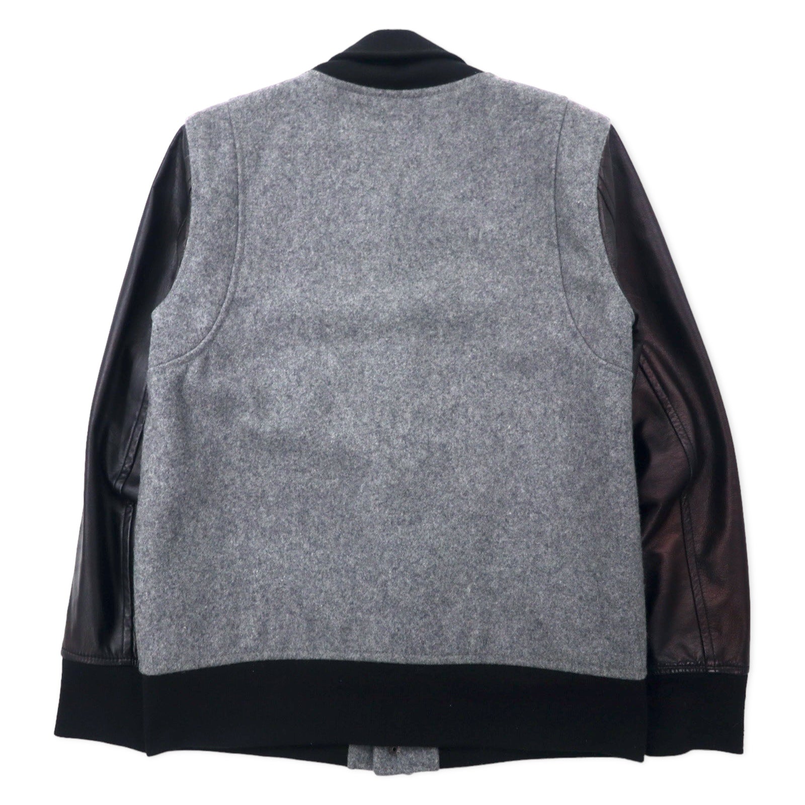 COMMONWARE AMERICAN RAG CIE & MAGINE Giacca da baseball con maniche in pelle di pecora 46 Grigio Lana Pelle di pecora 1344-604MAG