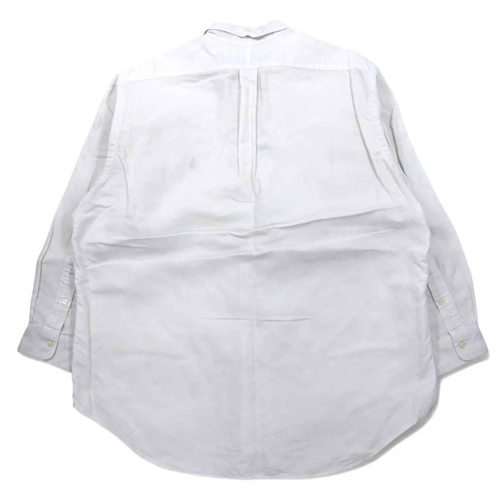 Ralph Lauren anni '90 Oxford Button Down XL Bianco Cotone YARMOUTH Piccolo pony ricamato