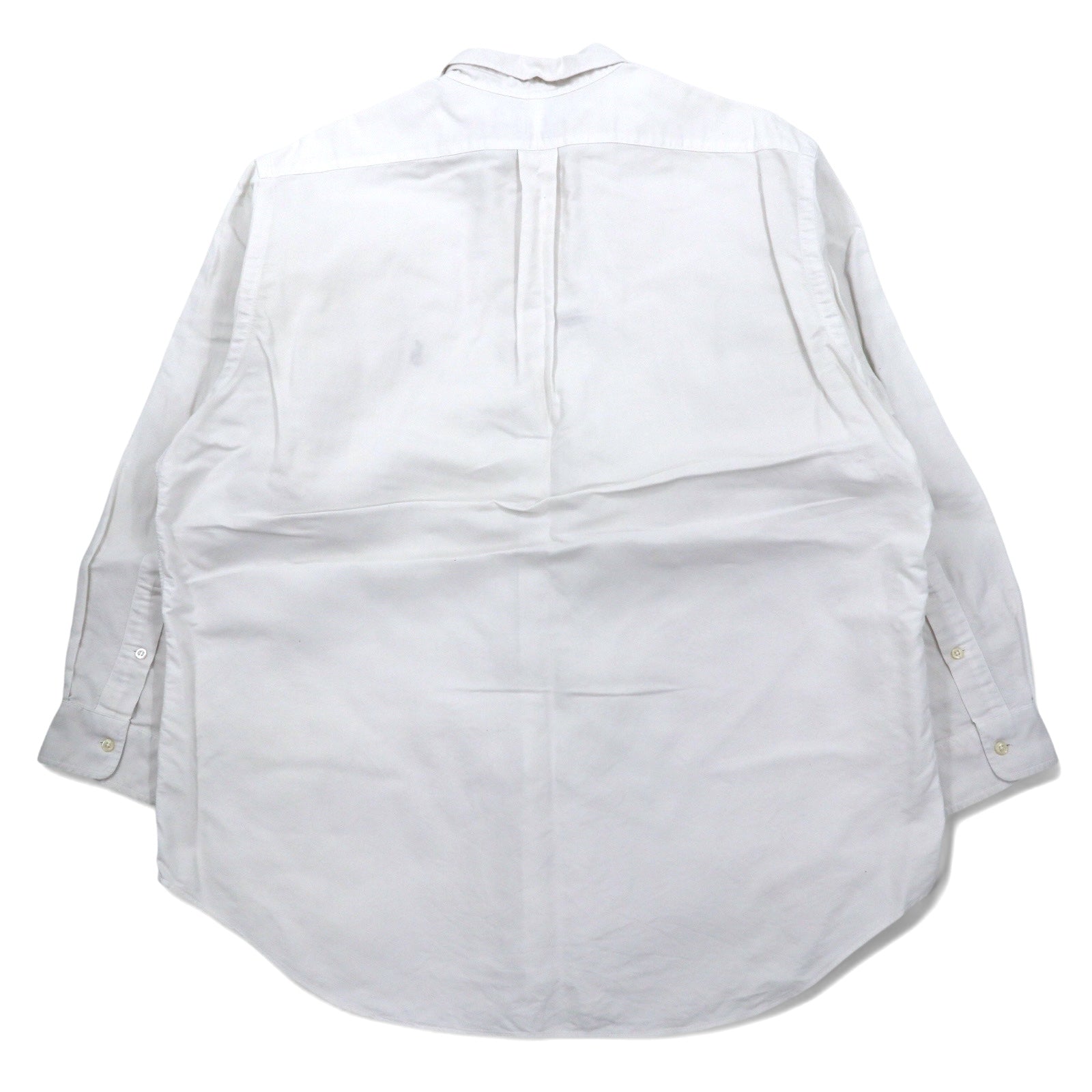 Ralph Lauren anni '90 Oxford Button Down XL Bianco Cotone YARMOUTH Piccolo pony ricamato