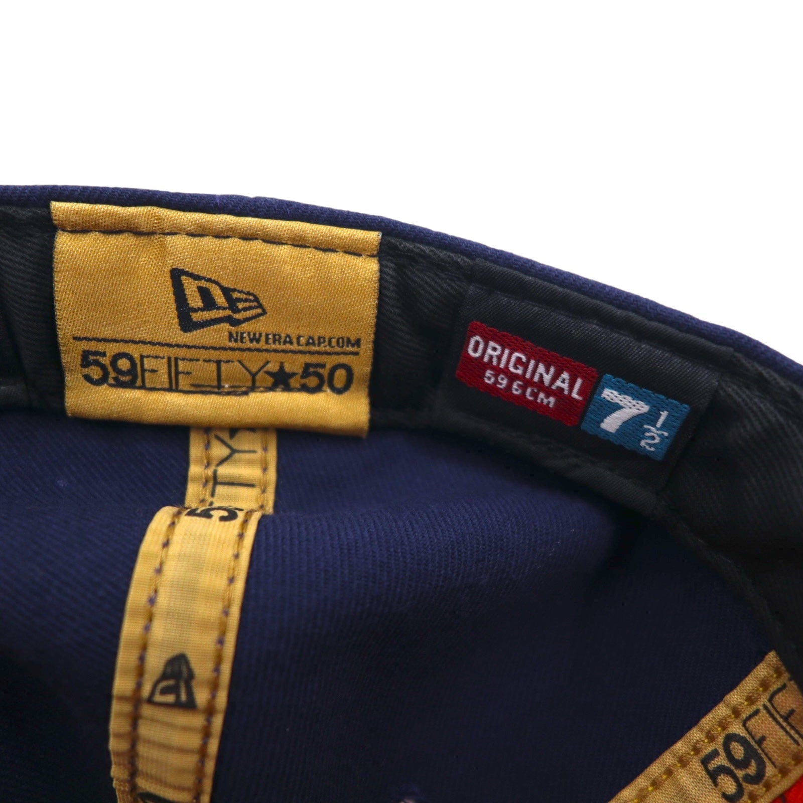 Cappellino da baseball NEW ERA made in USA, 59,6 cm, blu navy/arancione, NBA WARRIORS, 37 VAN EXEL