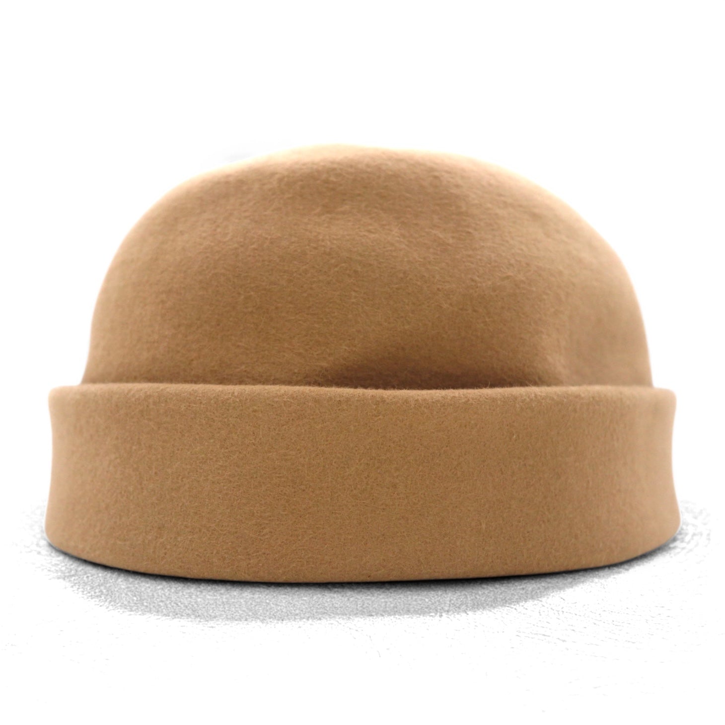 saravah Cappello a rotolo in feltro di lana senza tesa 59 cm Beige Fabbricato in Giappone