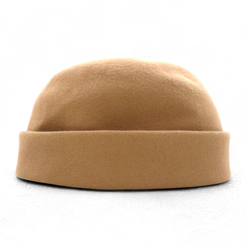 saravah Cappello a rotolo in feltro di lana senza tesa 59 cm Beige Fabbricato in Giappone