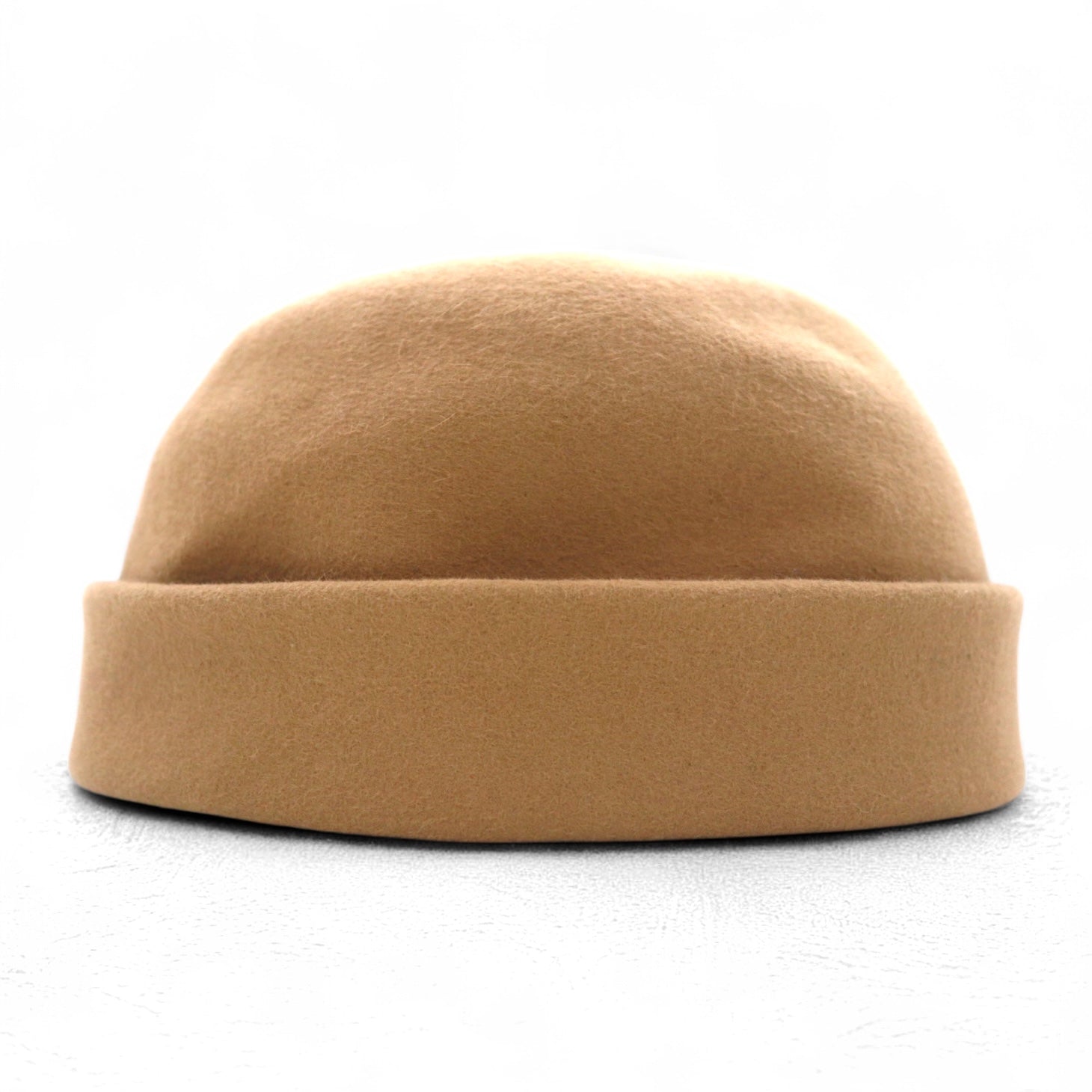 saravah Cappello a rotolo in feltro di lana senza tesa 59 cm Beige Fabbricato in Giappone