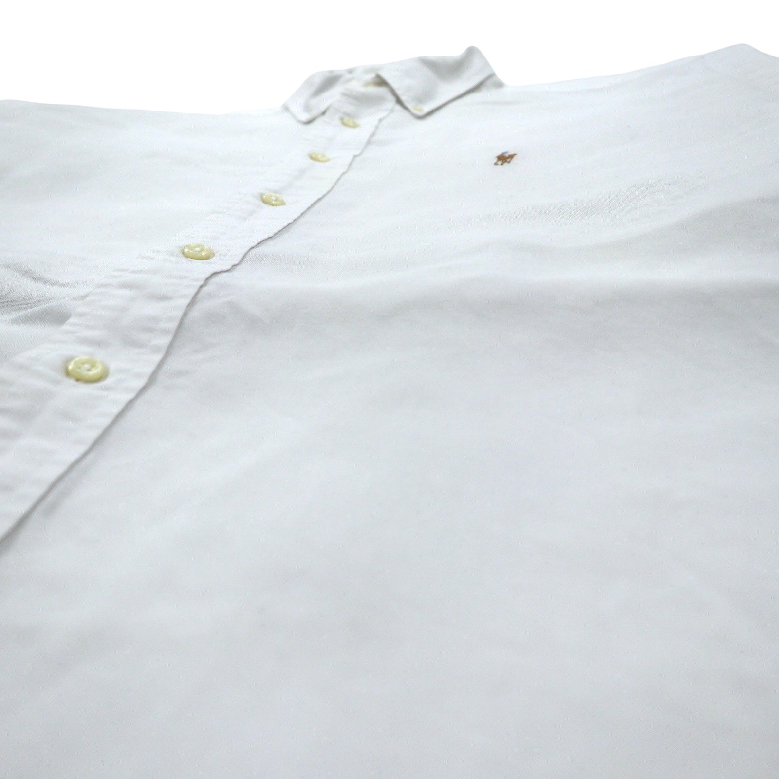 Ralph Lauren anni '90 Oxford Button Down XL Bianco Cotone YARMOUTH Piccolo pony ricamato