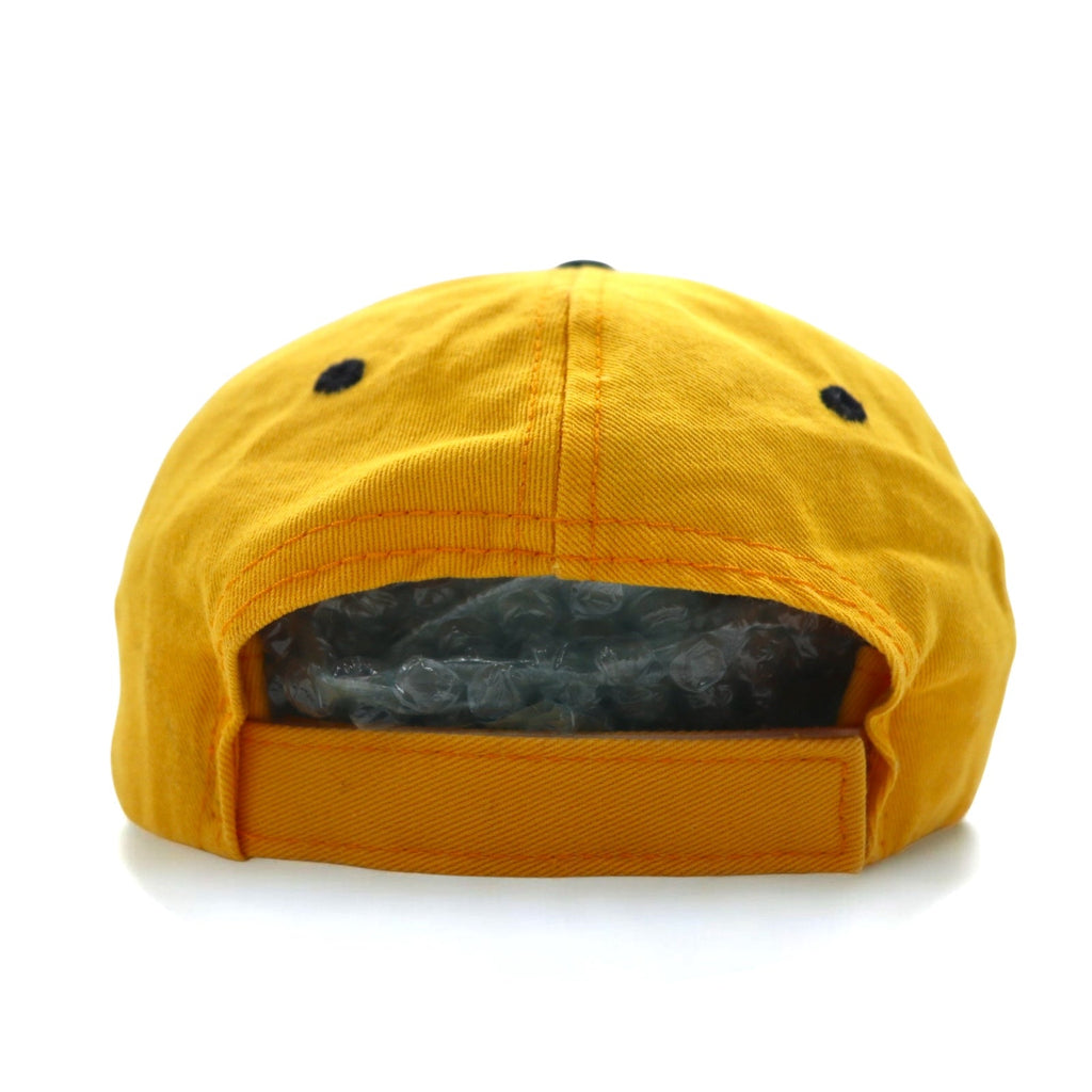 Cappellino a 6 pannelli K-Products, anni '90, Made in USA, taglia unica, giallo JASPER, regolazione con velcro.