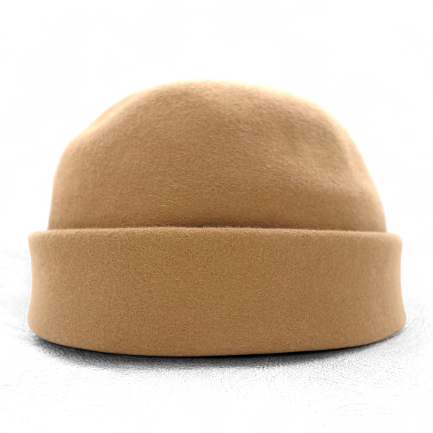 saravah Cappello a rotolo in feltro di lana senza tesa 59 cm Beige Fabbricato in Giappone