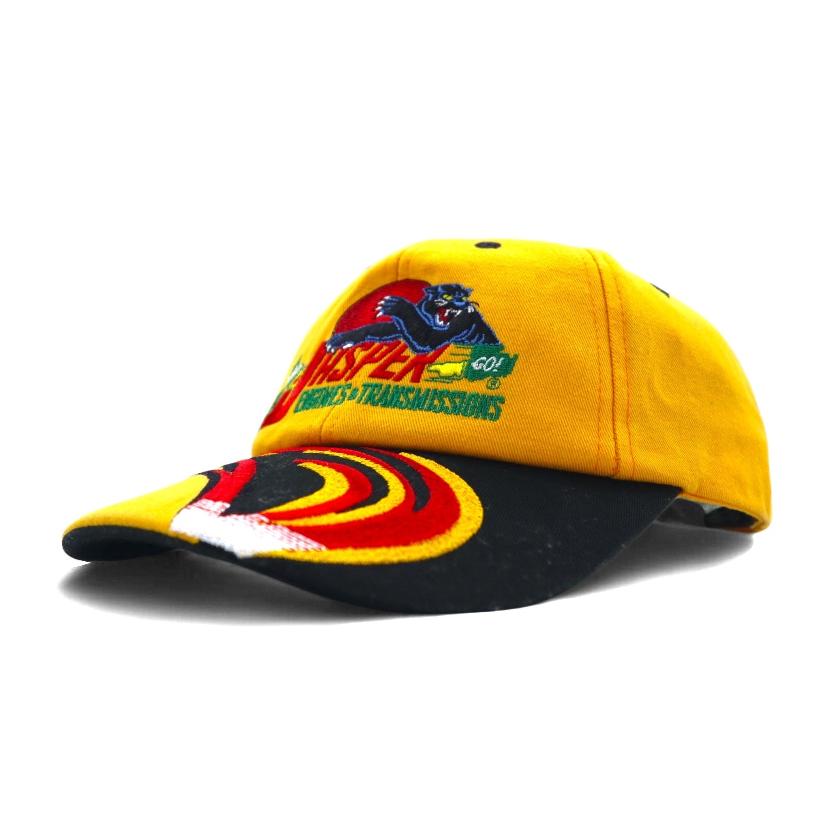 Cappellino a 6 pannelli K-Products, anni '90, Made in USA, taglia unica, giallo JASPER, regolazione con velcro.
