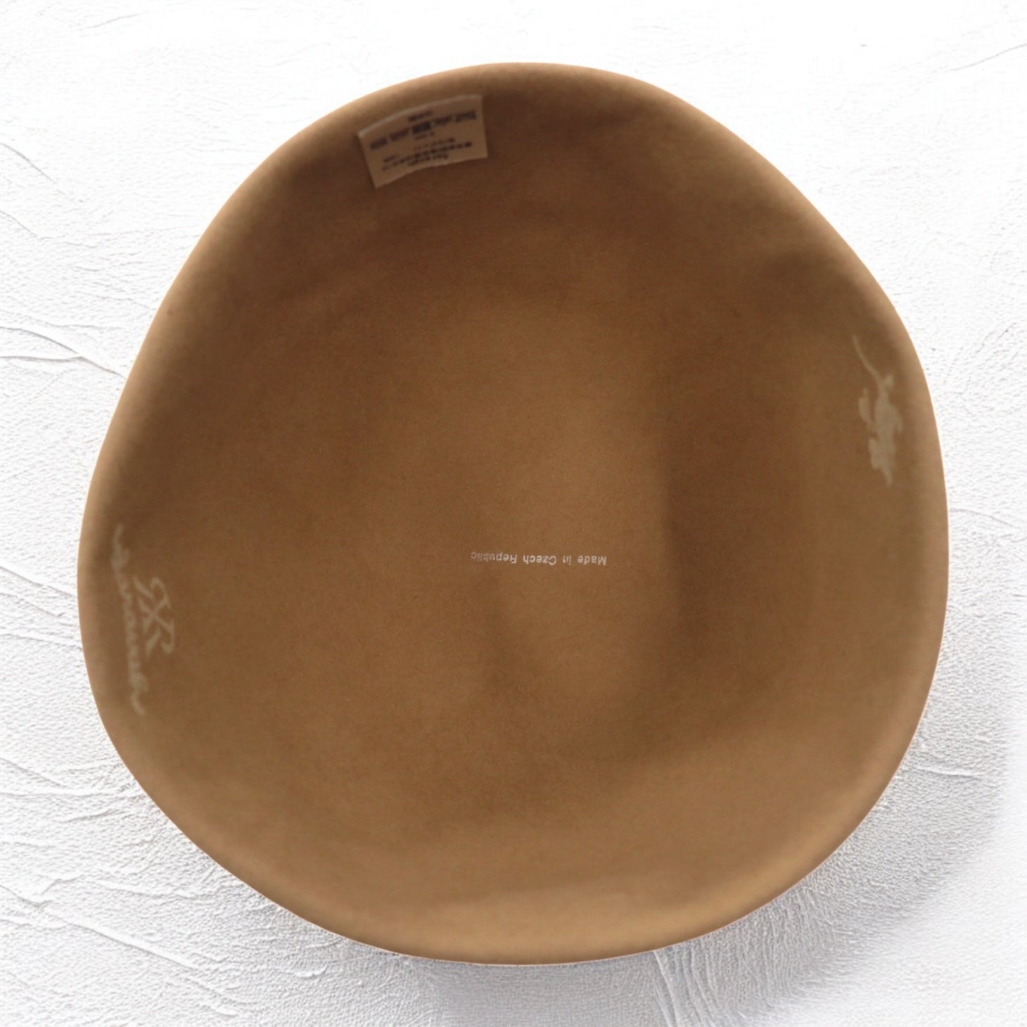 saravah Cappello a rotolo in feltro di lana senza tesa 59 cm Beige Fabbricato in Giappone