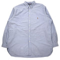 Ralph Lauren 90年代 オックスフォード ボタンダウンシャツ 2XLT ブルー コットン CLASSIC FIT スモールポニー 刺繍