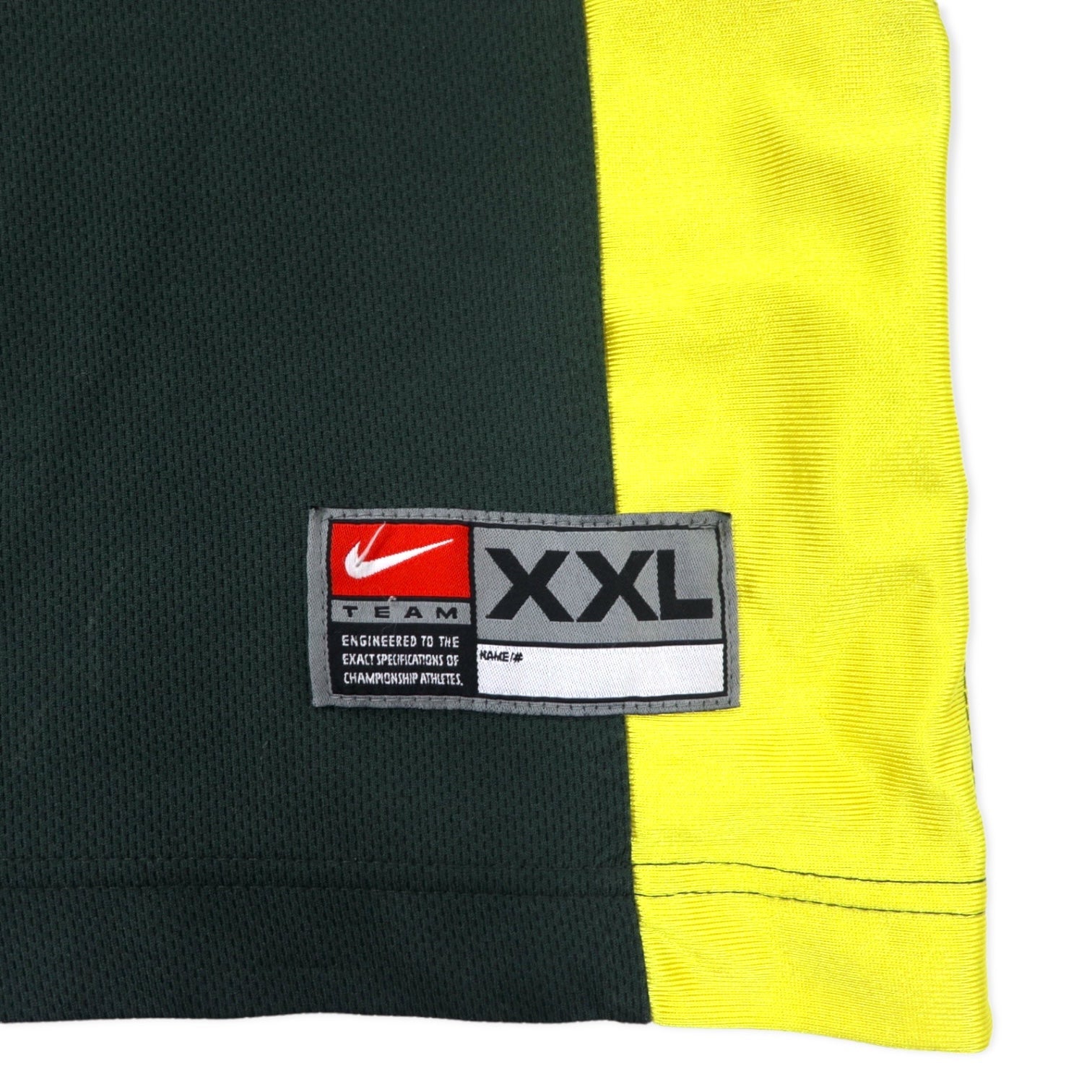 NIKE anni '90, etichetta TEAM, giacca da tuta a mezza zip, manica corta, XXL, verde, poliestere, Swoosh centrale, NCAA DUCKS, taglia grande