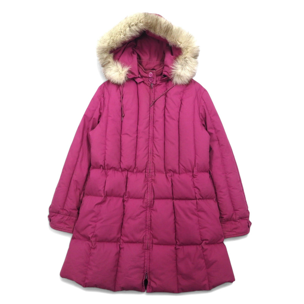 Cabela's anni '90 Piumino Cappotto taglia L rosa doppia cerniera pelliccia cappuccio rimovibile