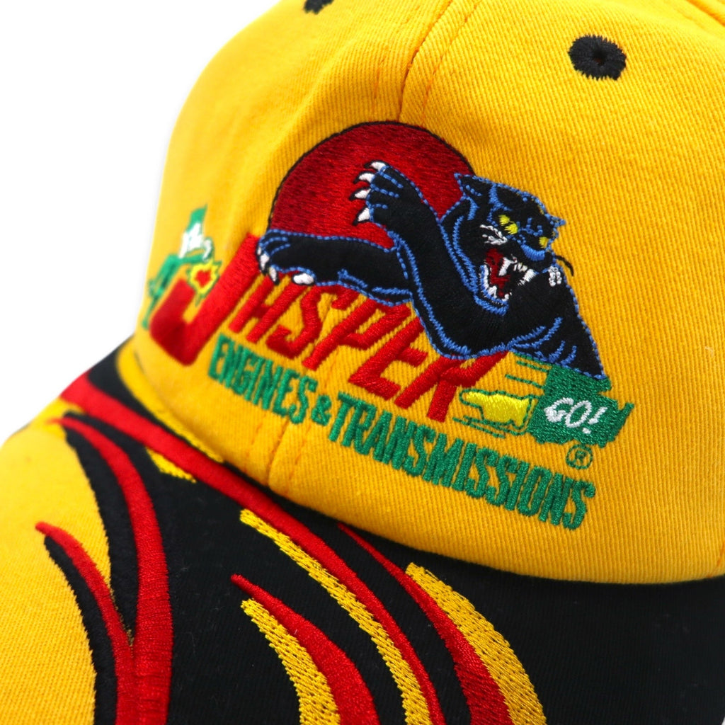 Cappellino a 6 pannelli K-Products, anni '90, Made in USA, taglia unica, giallo JASPER, regolazione con velcro.