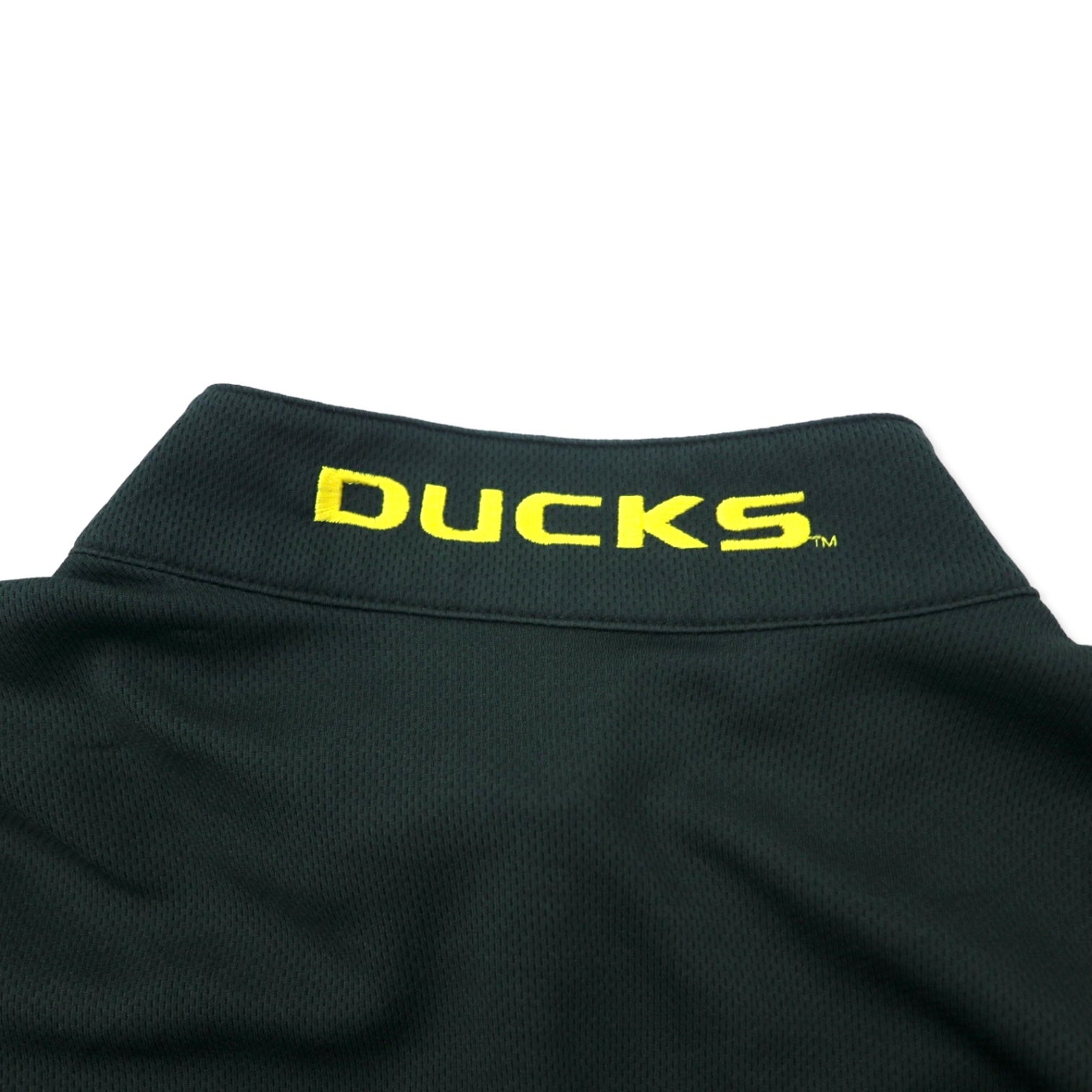 NIKE anni '90, etichetta TEAM, giacca da tuta a mezza zip, manica corta, XXL, verde, poliestere, Swoosh centrale, NCAA DUCKS, taglia grande