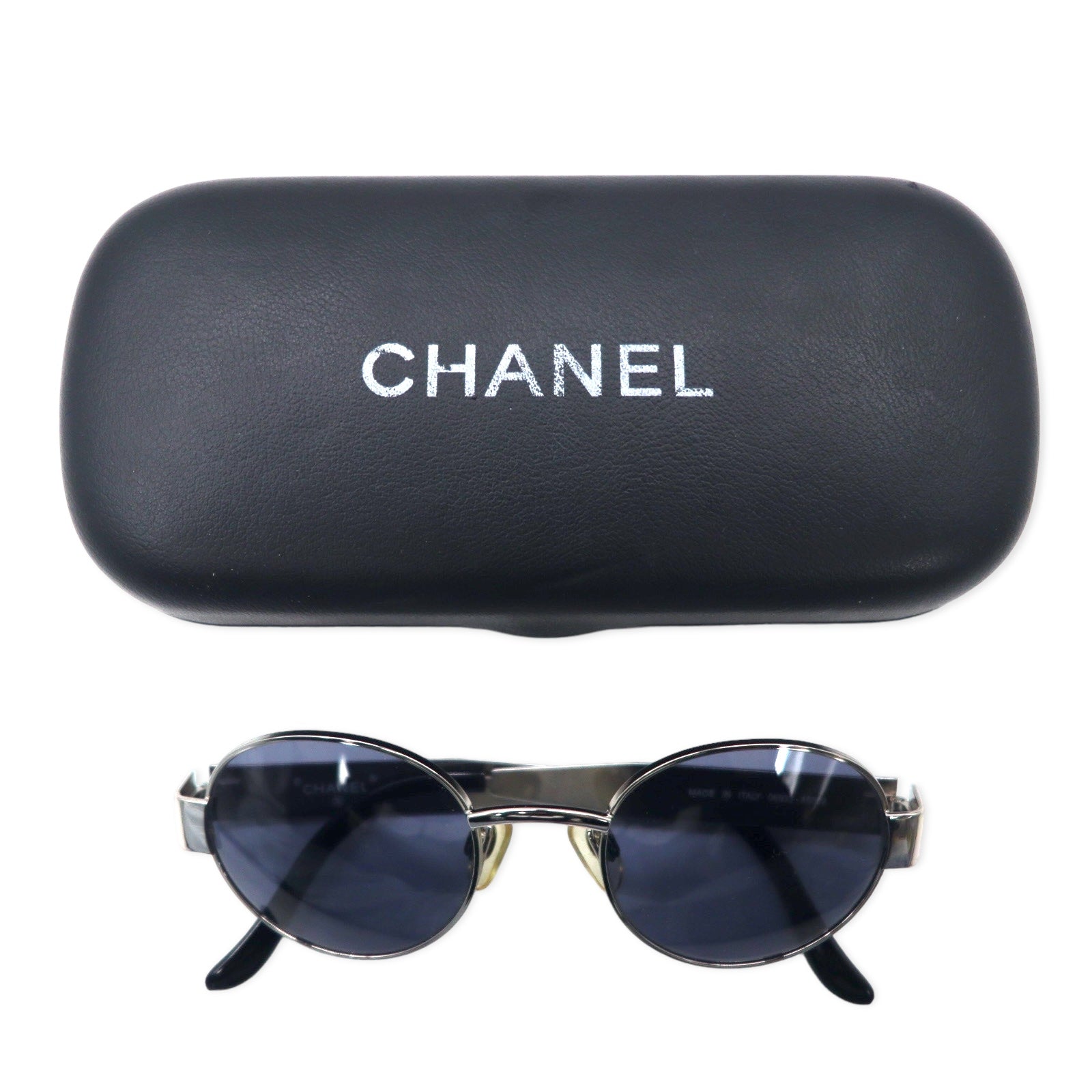 CHANEL イタリア製 ボストン サングラス シルバー メタル 06933 45002