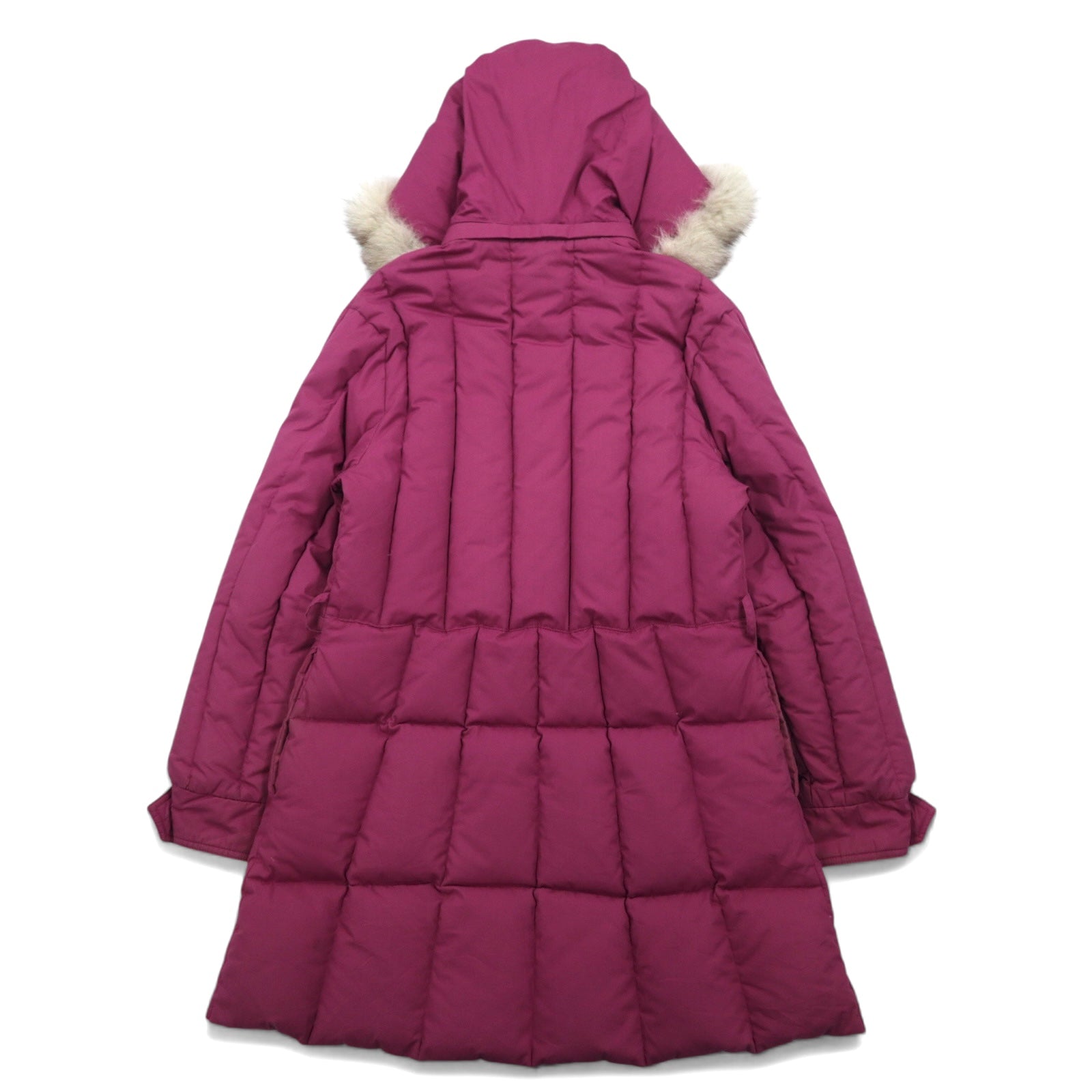 Cabela's anni '90 Piumino Cappotto taglia L rosa doppia cerniera pelliccia cappuccio rimovibile