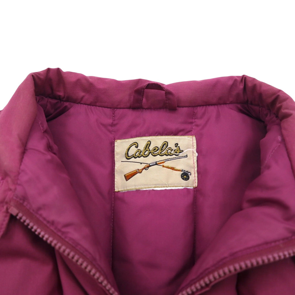 Cabela's anni '90 Piumino Cappotto taglia L rosa doppia cerniera pelliccia cappuccio rimovibile