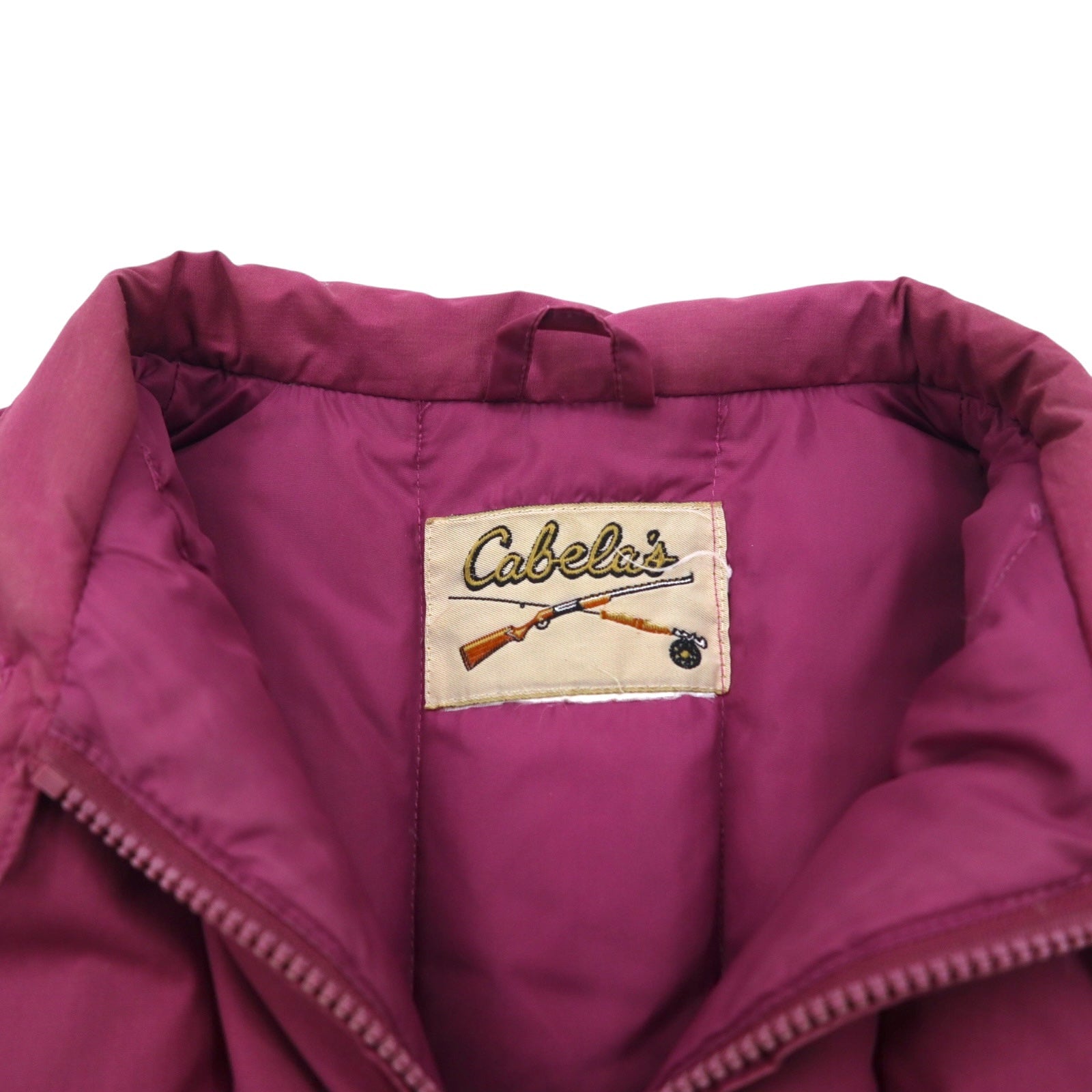 Cabela's anni '90 Piumino Cappotto taglia L rosa doppia cerniera pelliccia cappuccio rimovibile