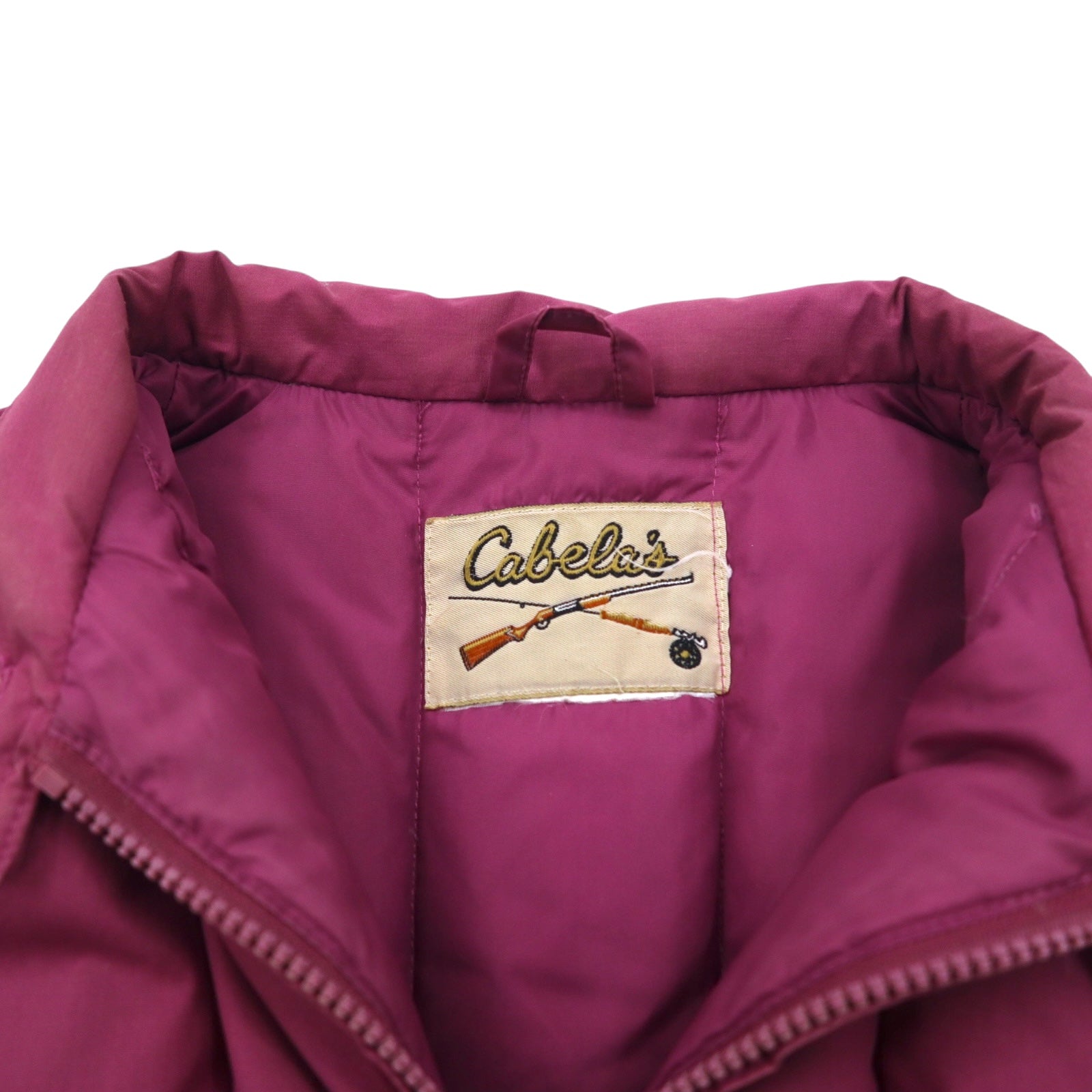 Cabela's anni '90 Piumino Cappotto taglia L rosa doppia cerniera pelliccia cappuccio rimovibile