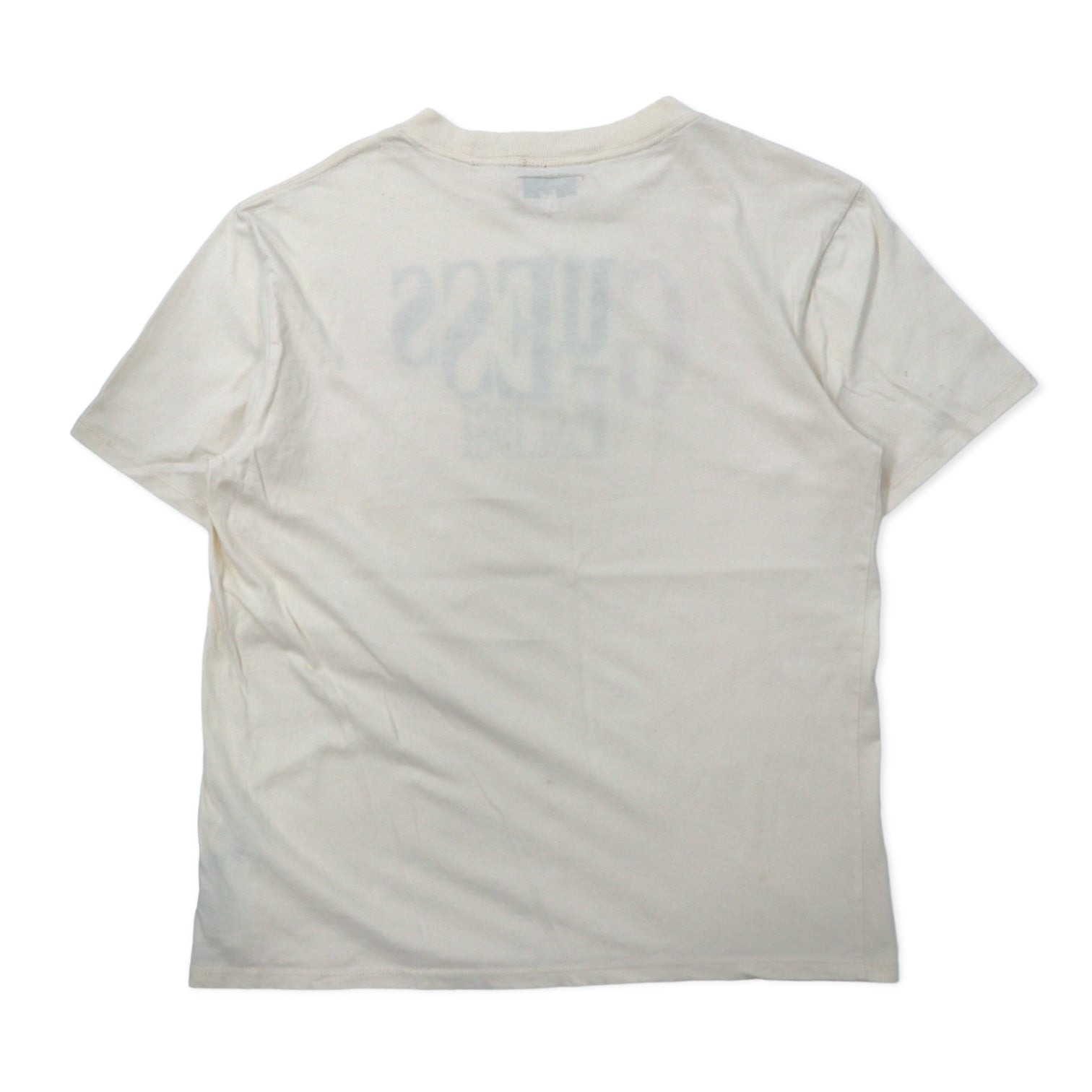 T-shirt GUESS ORIGINALS con stampa logo, taglia M, color crema, cotone elasticizzato