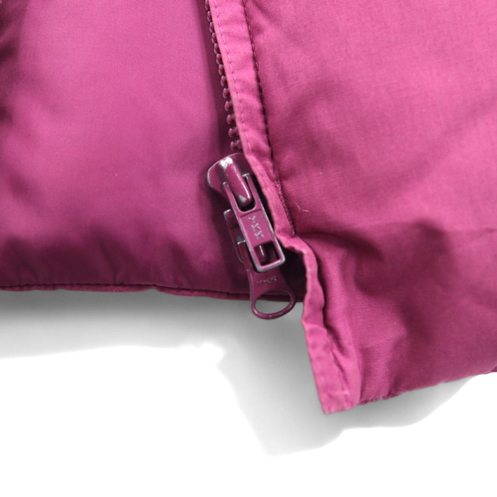 Cabela's anni '90 Piumino Cappotto taglia L rosa doppia cerniera pelliccia cappuccio rimovibile