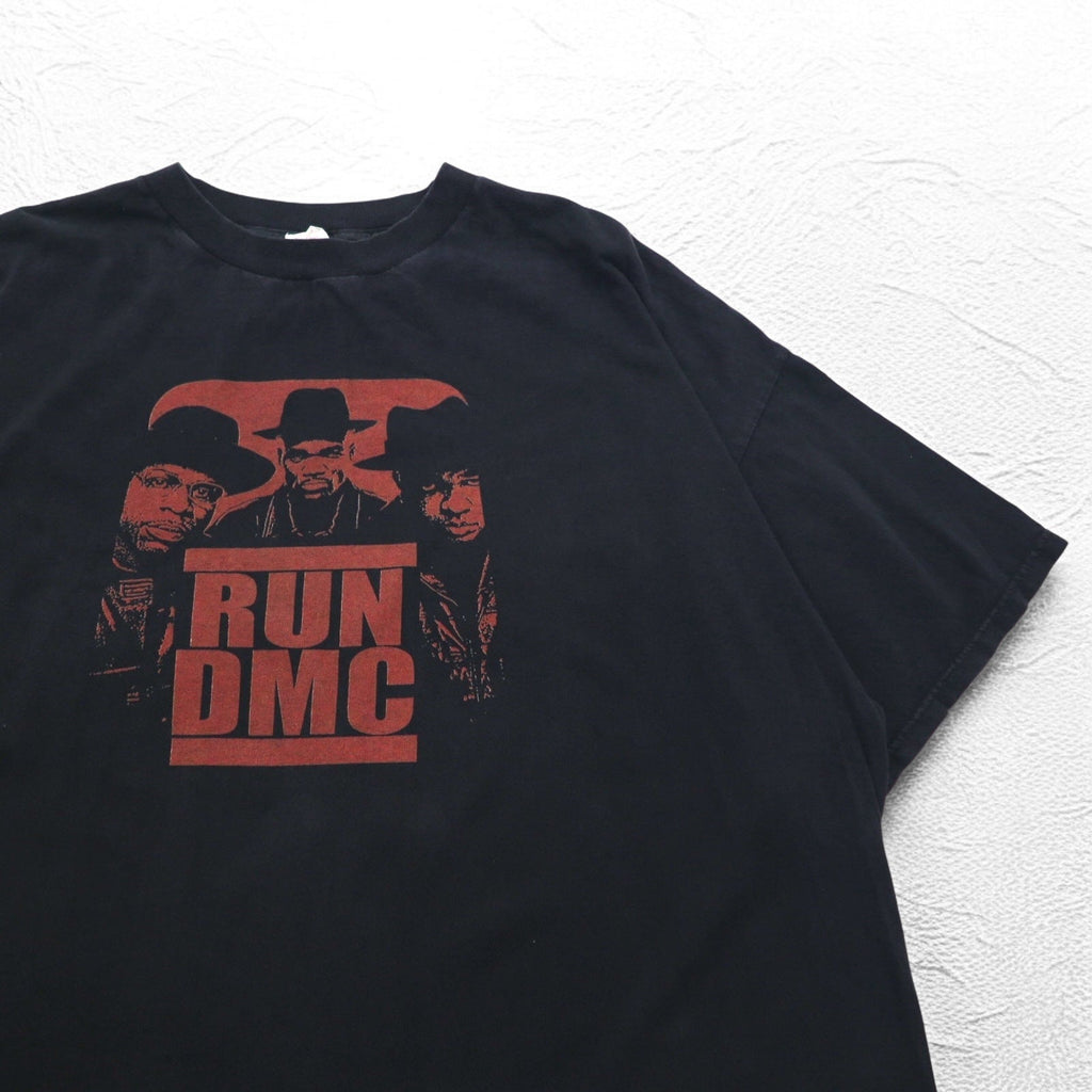 RUN DMC T-shirt anni 2000 Hip-hop 3XL nero AAA ALSTYLE Taglia grande Made in Mexico