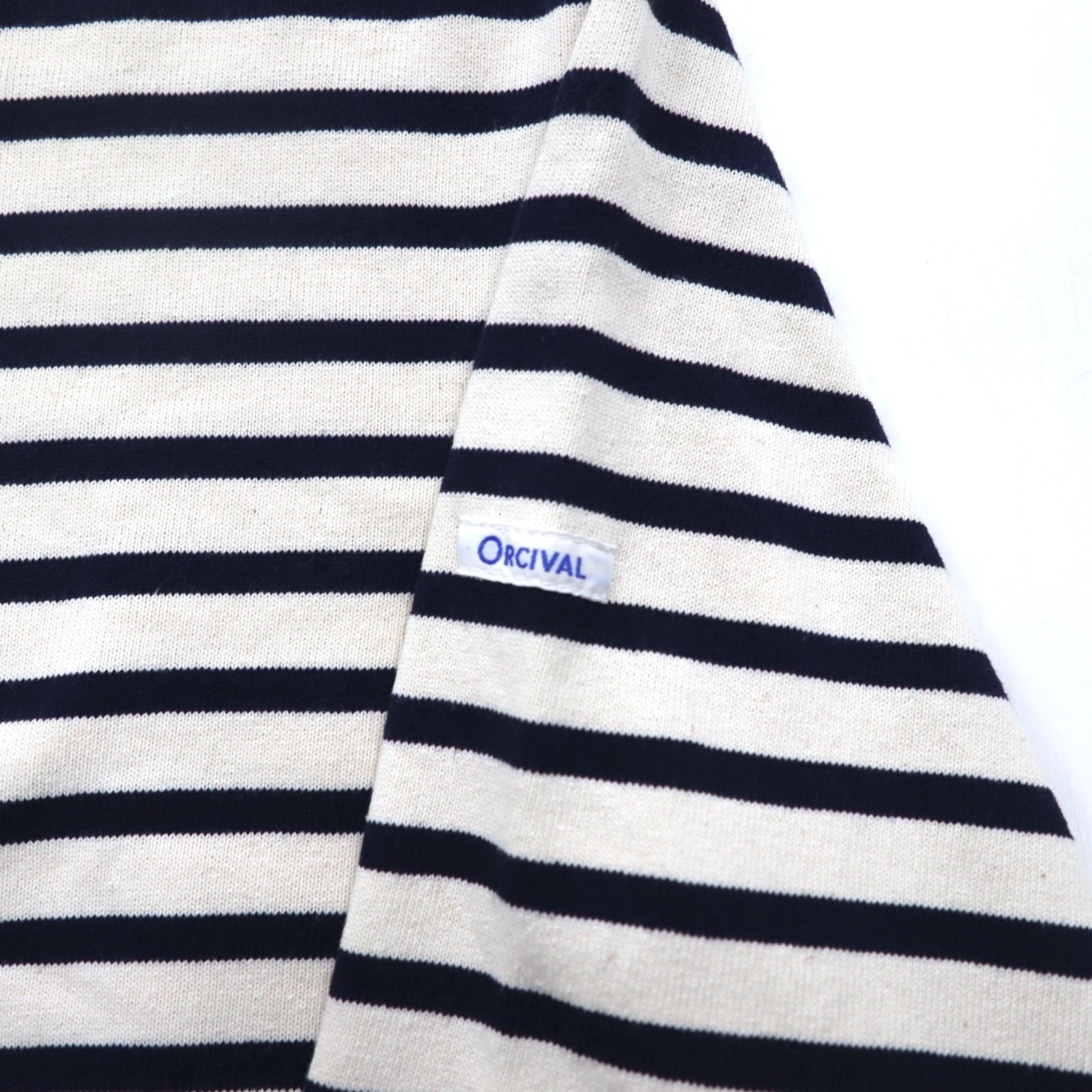 ORCIVAL フランス製 バスクシャツ ボートネック カットソー L ホワイト ボーダー コットン