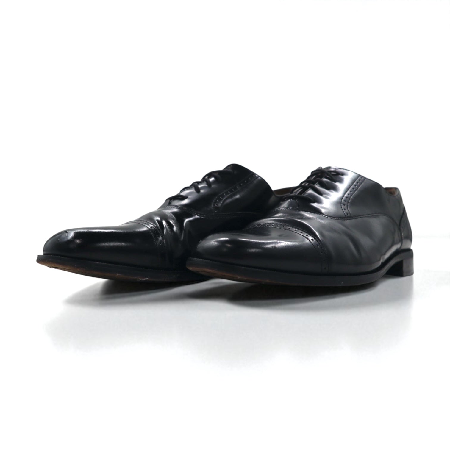 Scarpe eleganti BROSTONIAN CLASSICS stringate con punta dritta, 28.5cm, pelle nera