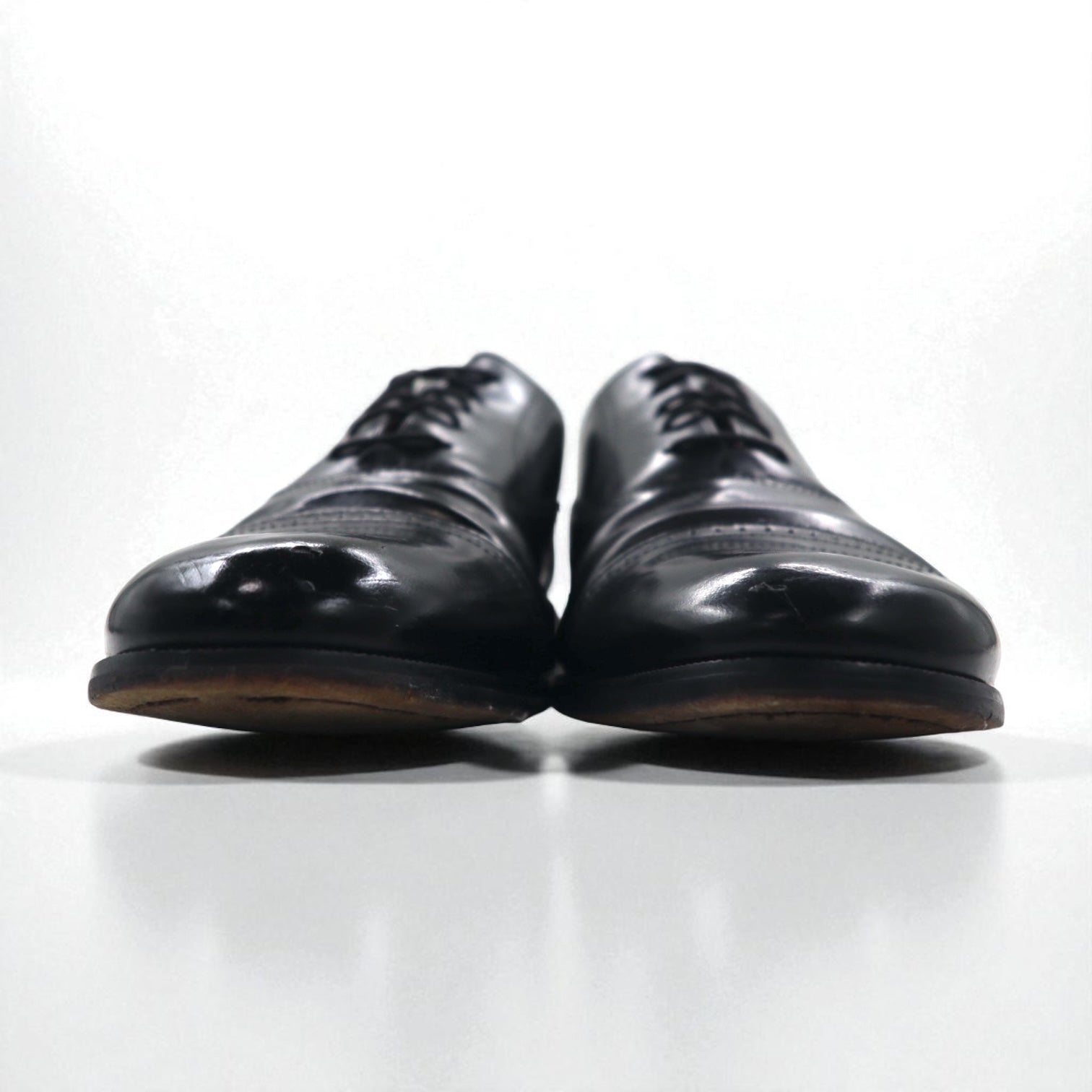 Scarpe eleganti BROSTONIAN CLASSICS stringate con punta dritta, 28.5cm, pelle nera