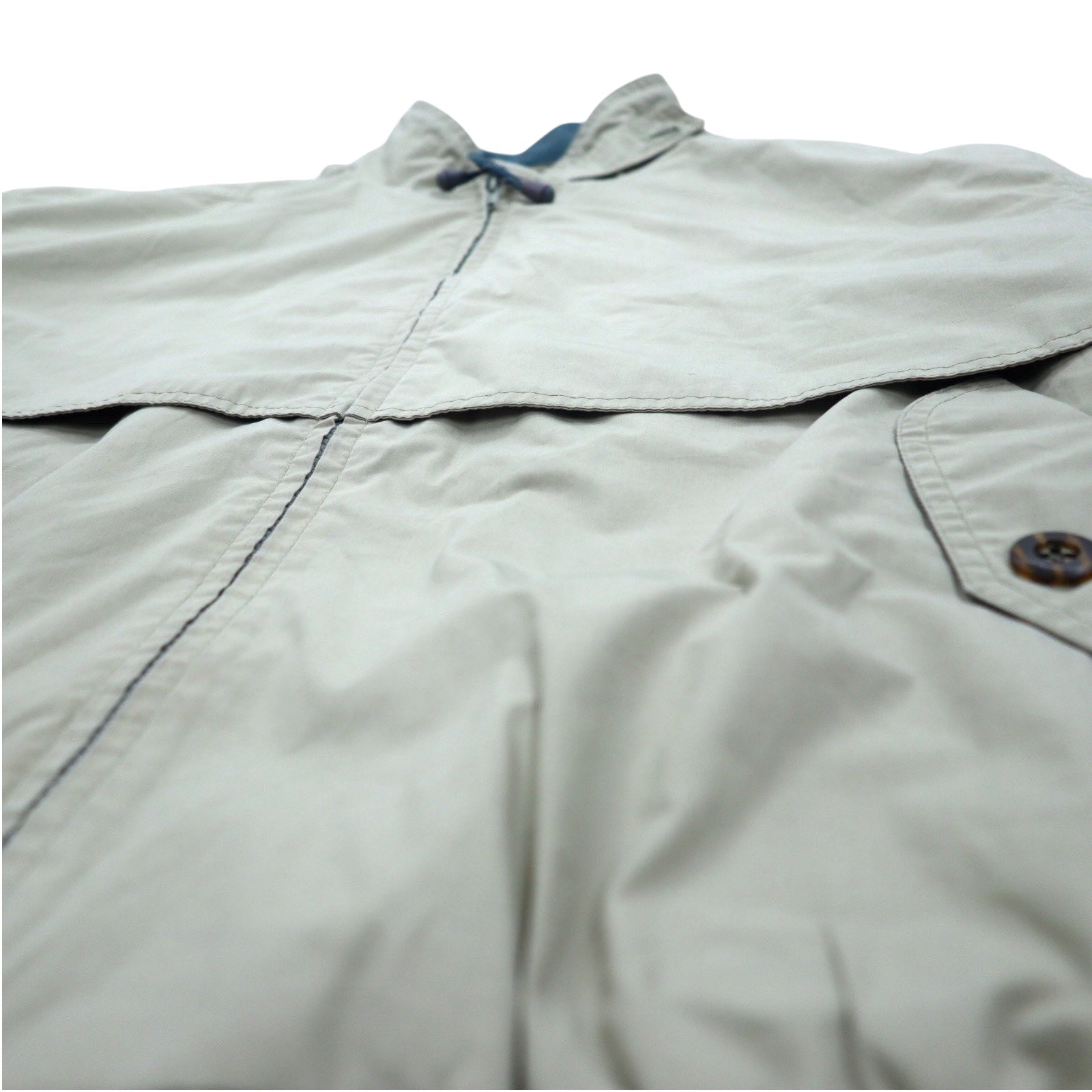 LONDON FOG Harrington Jacket anni '80, taglia L, color beige, in cotone e poliestere, cerniera IDEAL, made in Colombia.
