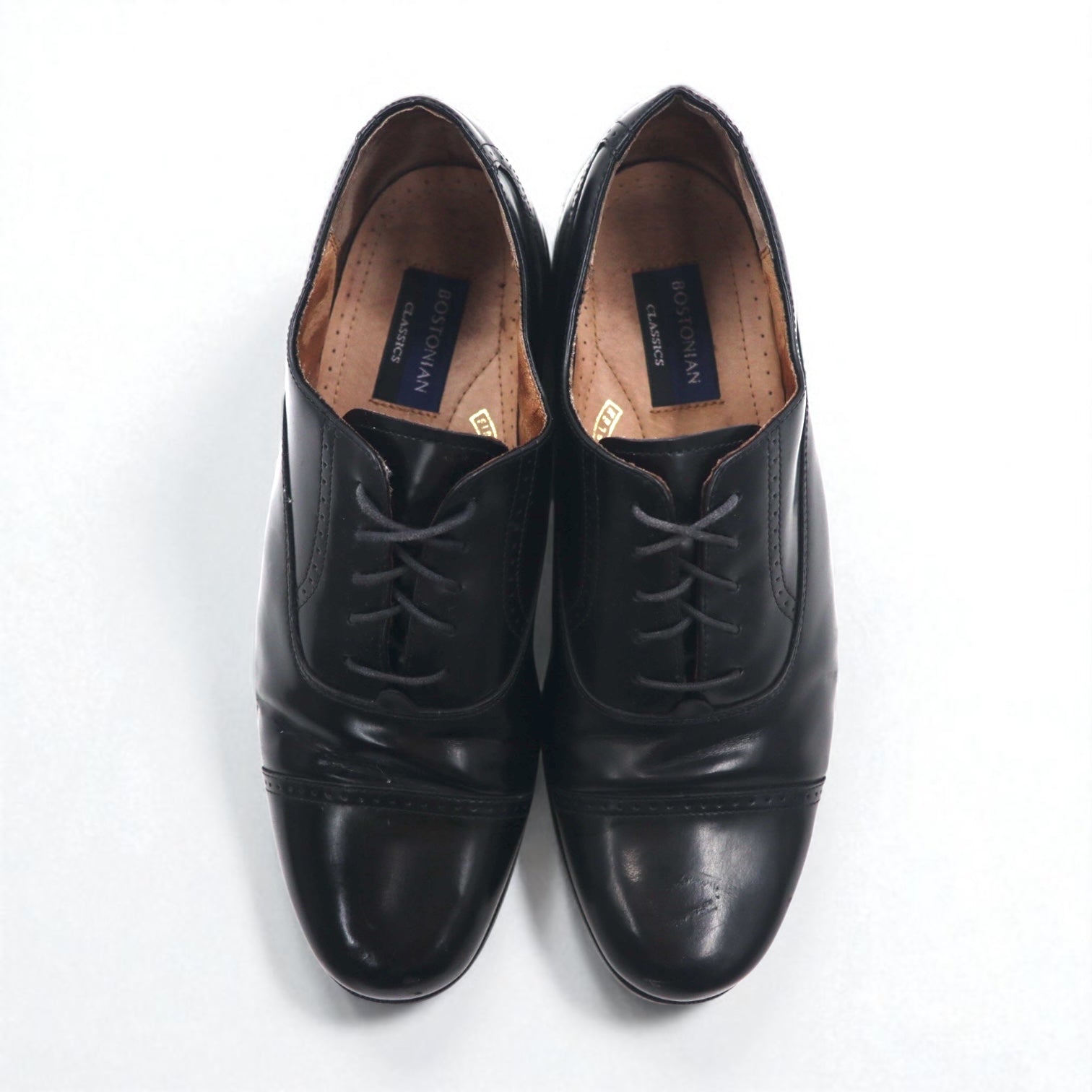 Scarpe eleganti BROSTONIAN CLASSICS stringate con punta dritta, 28.5cm, pelle nera