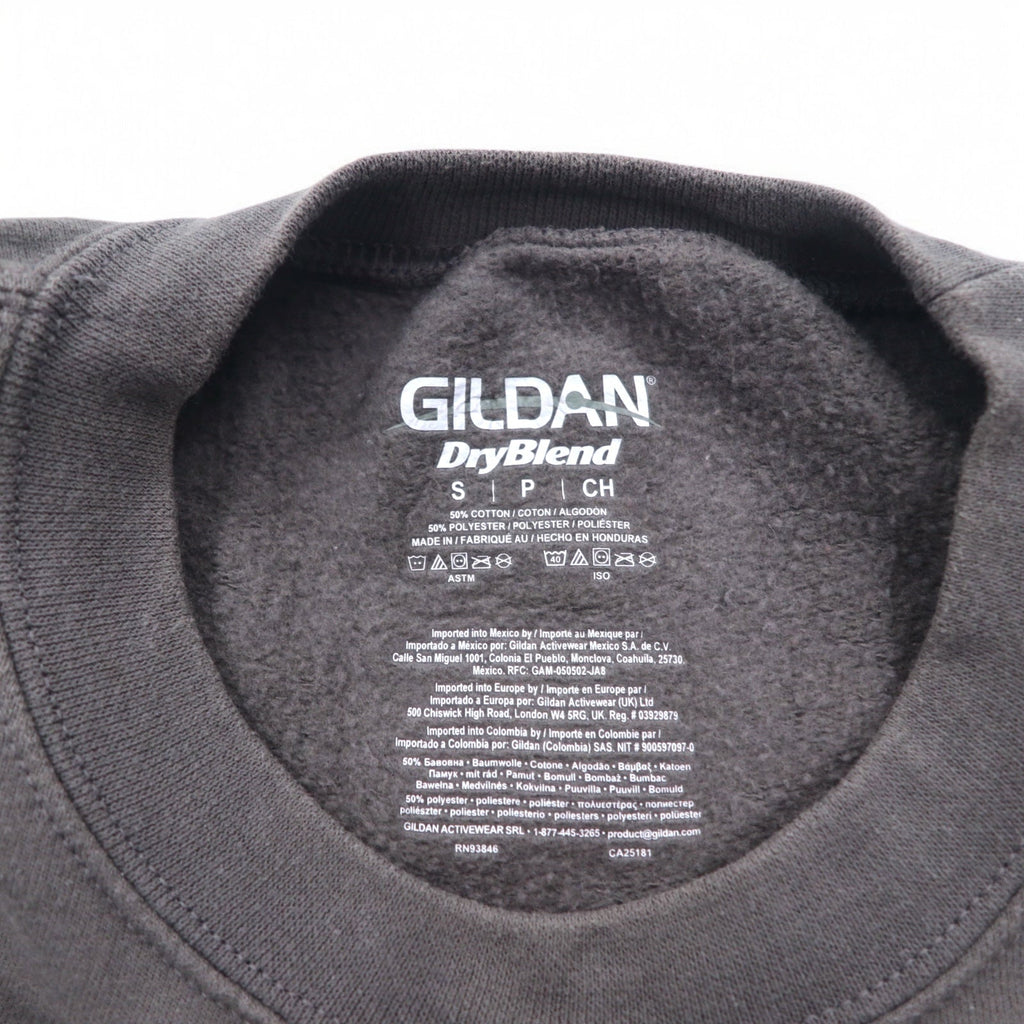 GILDAN クルーネック スウェット S グレー プリント 裏起毛 WEST SALEM VOLLEYBALL