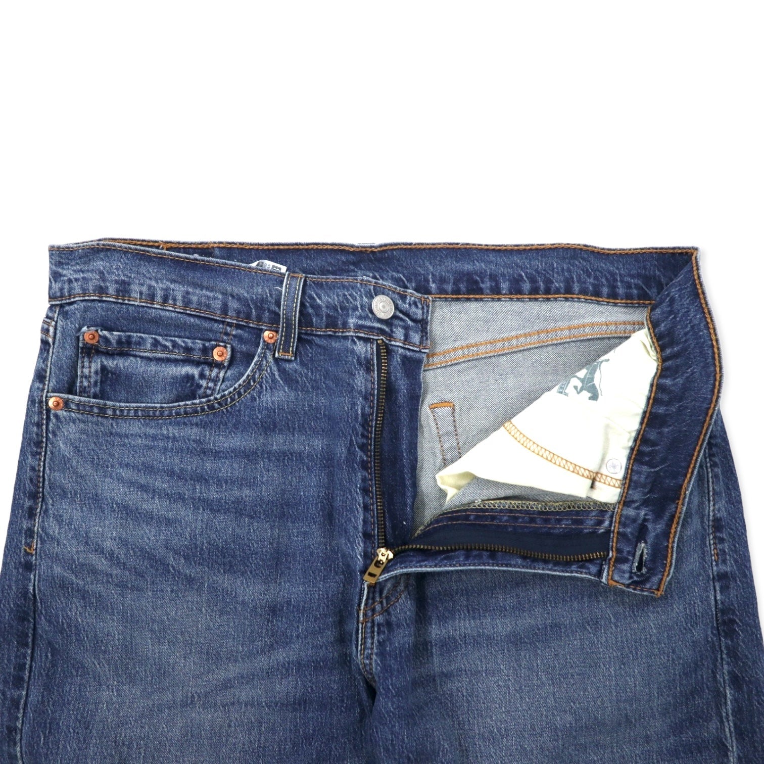 Levi's 505 Regular Straight Jeans 34 Blu Cotone Stretch 505-2309