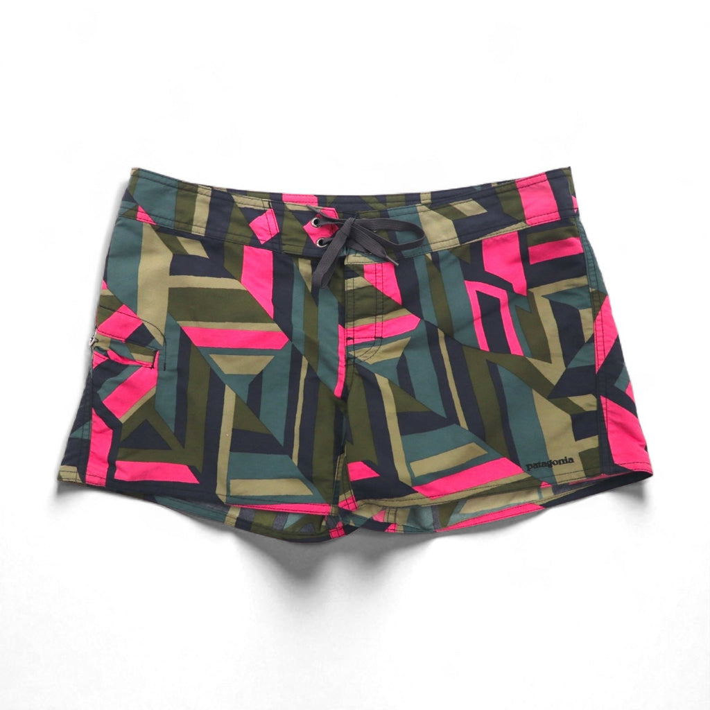patagonia Board Shorts Wavefarer Board Shorts pantaloncini S grigio rosa motivo geometrico nylon 78552