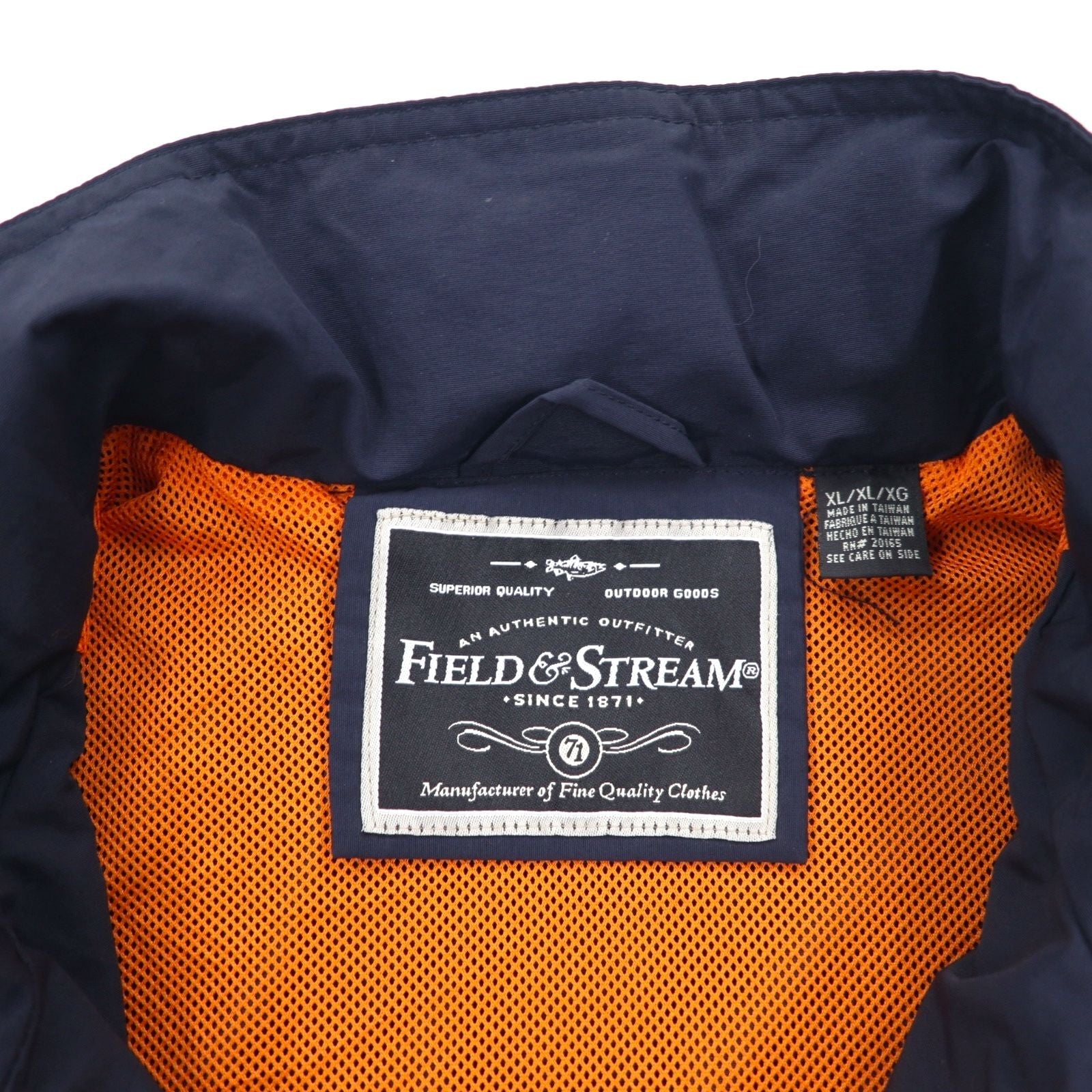 FIELD & STREAM Giacca a vento convertibile 2 vie con gilet XL blu navy fodera in rete cappuccio a scomparsa HUMMER