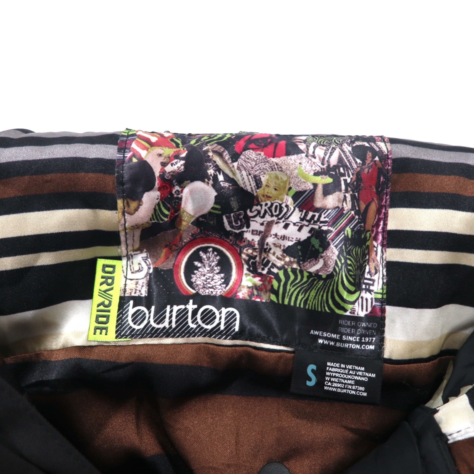 Burton giacca a vento S nero poliestere DRYRIDE impermeabile per sci