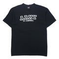 US ARMY Prodotto negli Stati Uniti Anni '90 T-shirt stampata L Nera Cotone SOFFE'S Choice